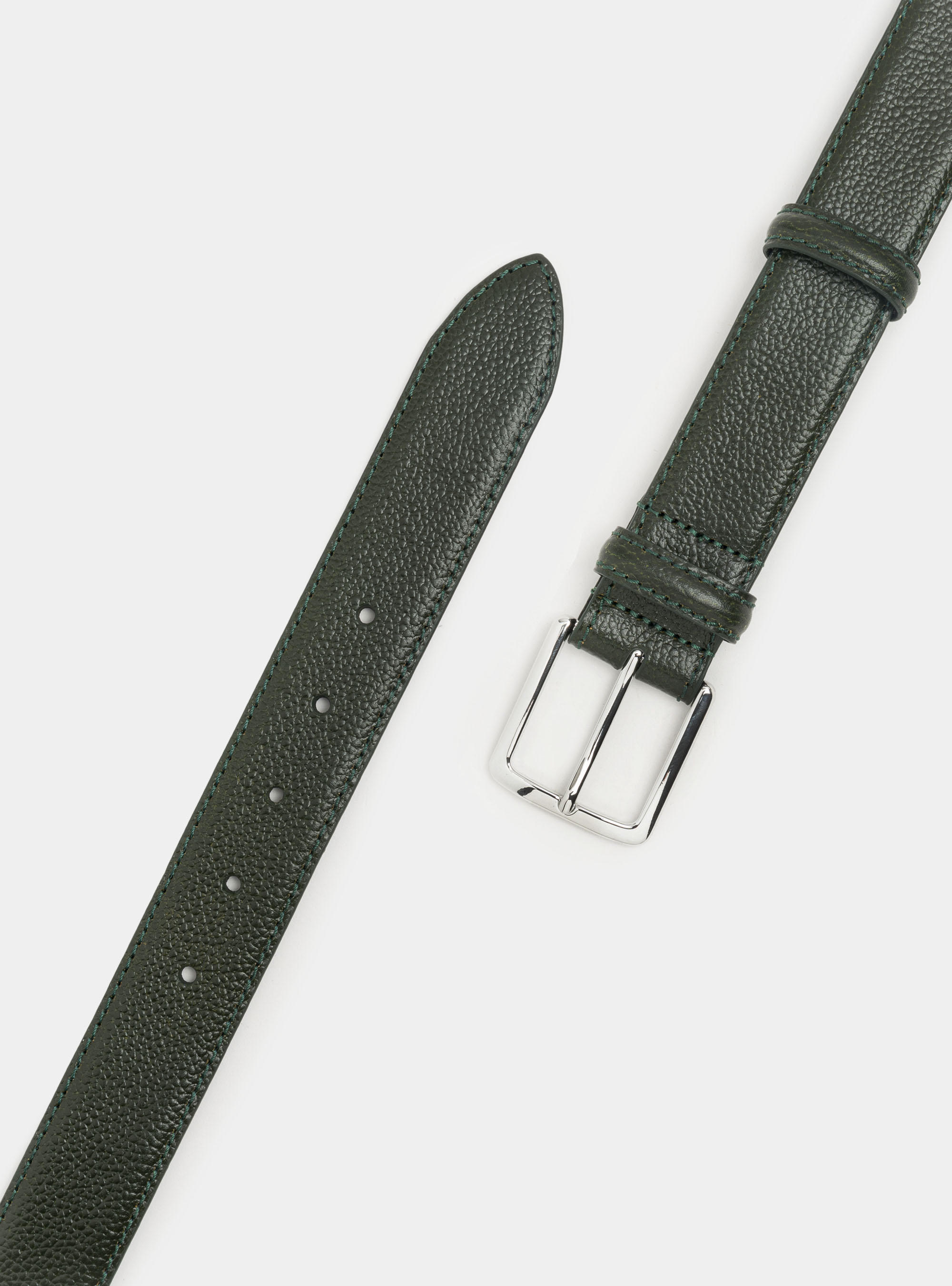 Cintura in pelle martellata, VERDE