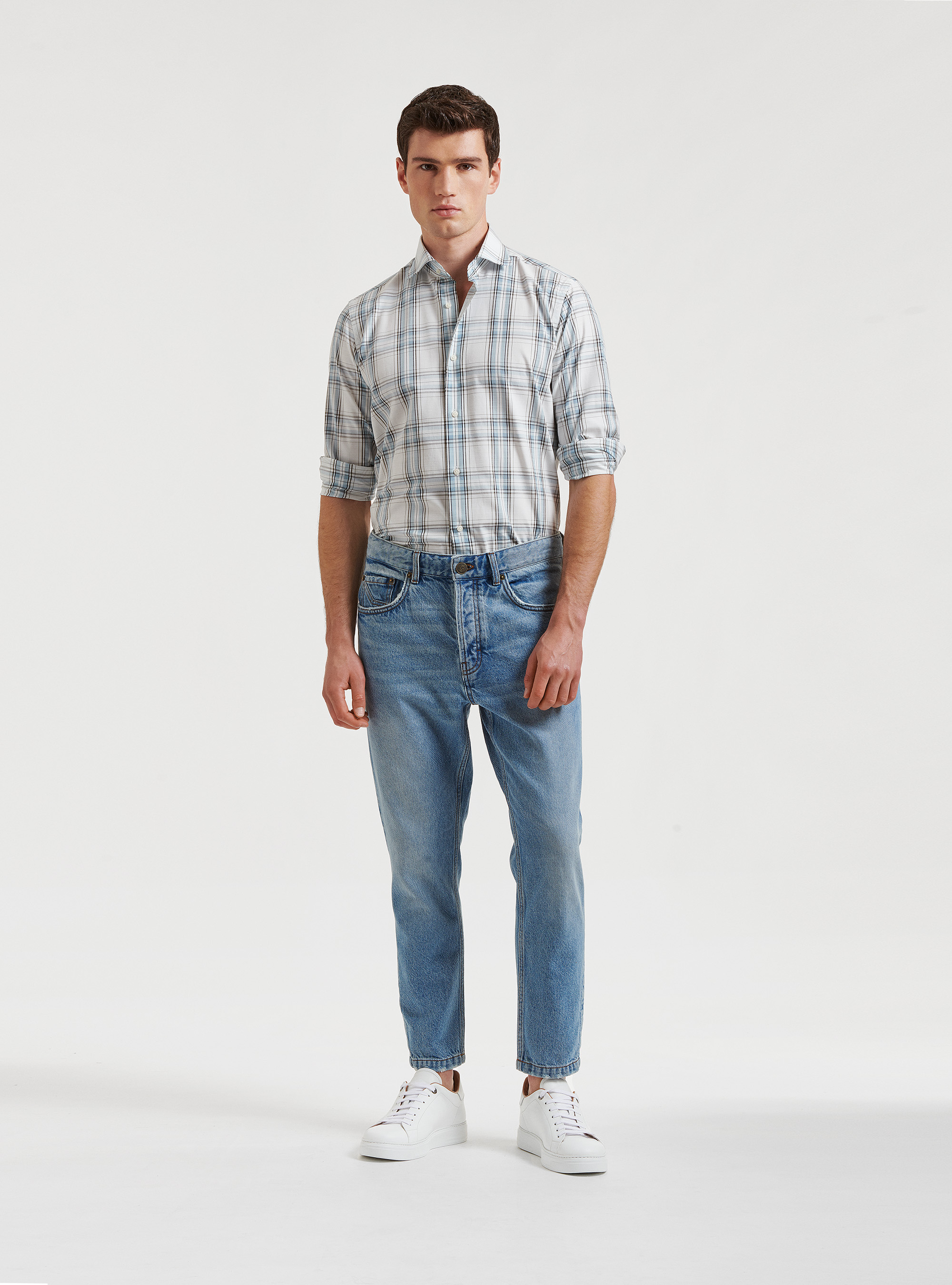 Jeans loose fit, AZZURRO