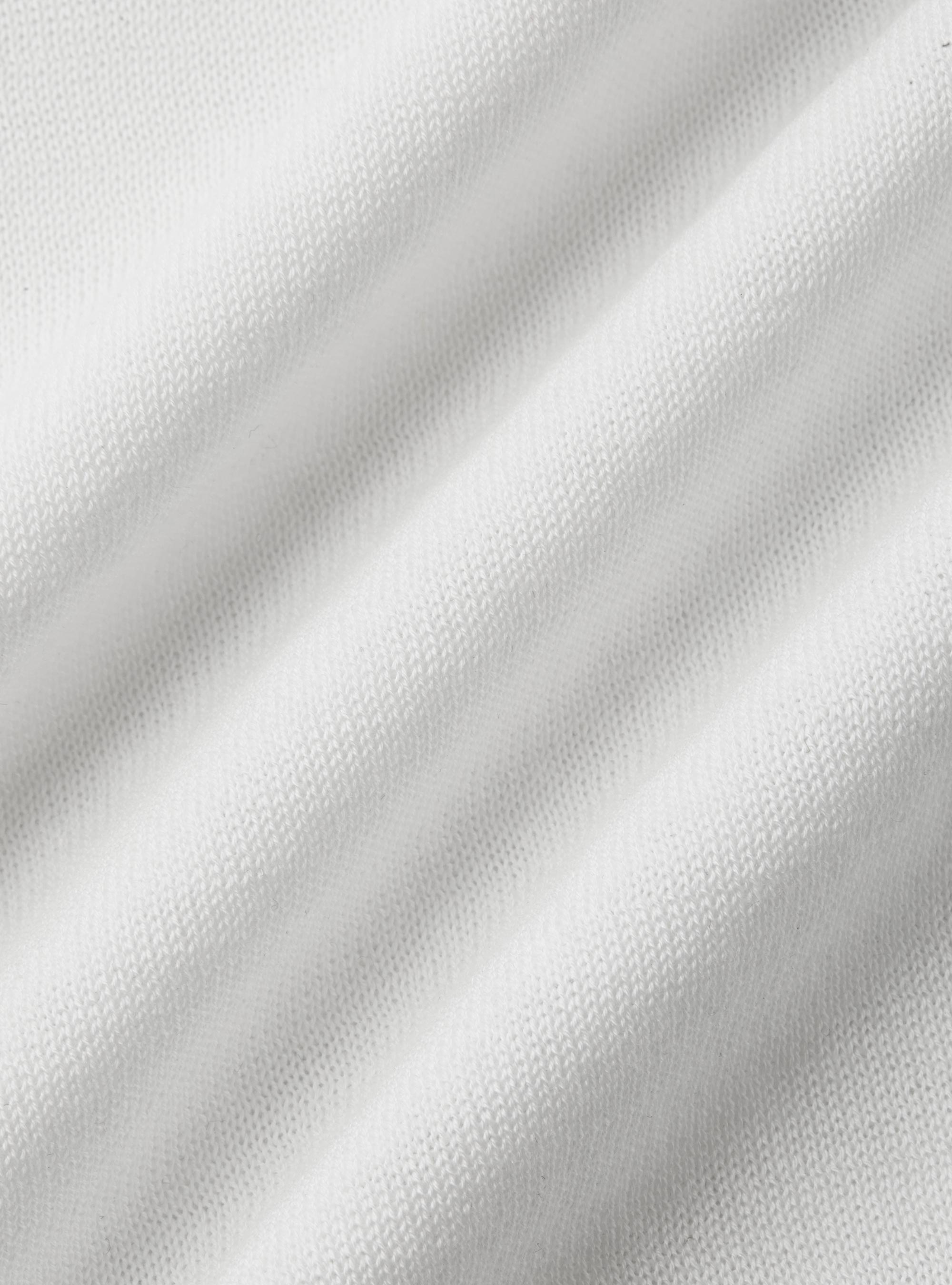 Cotton and silk polo shirt, WHITE