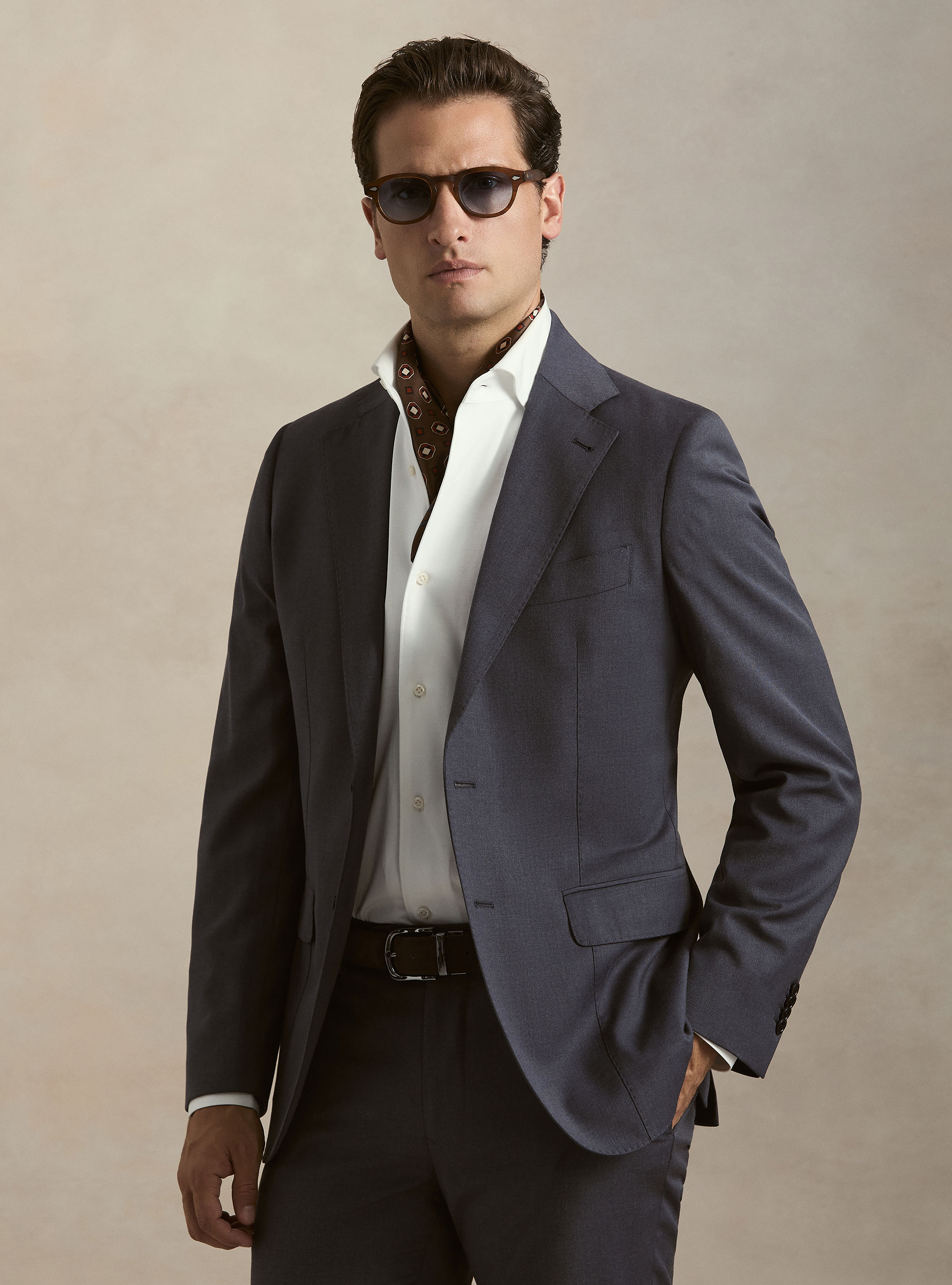Slim fit classic suit blazer, INK