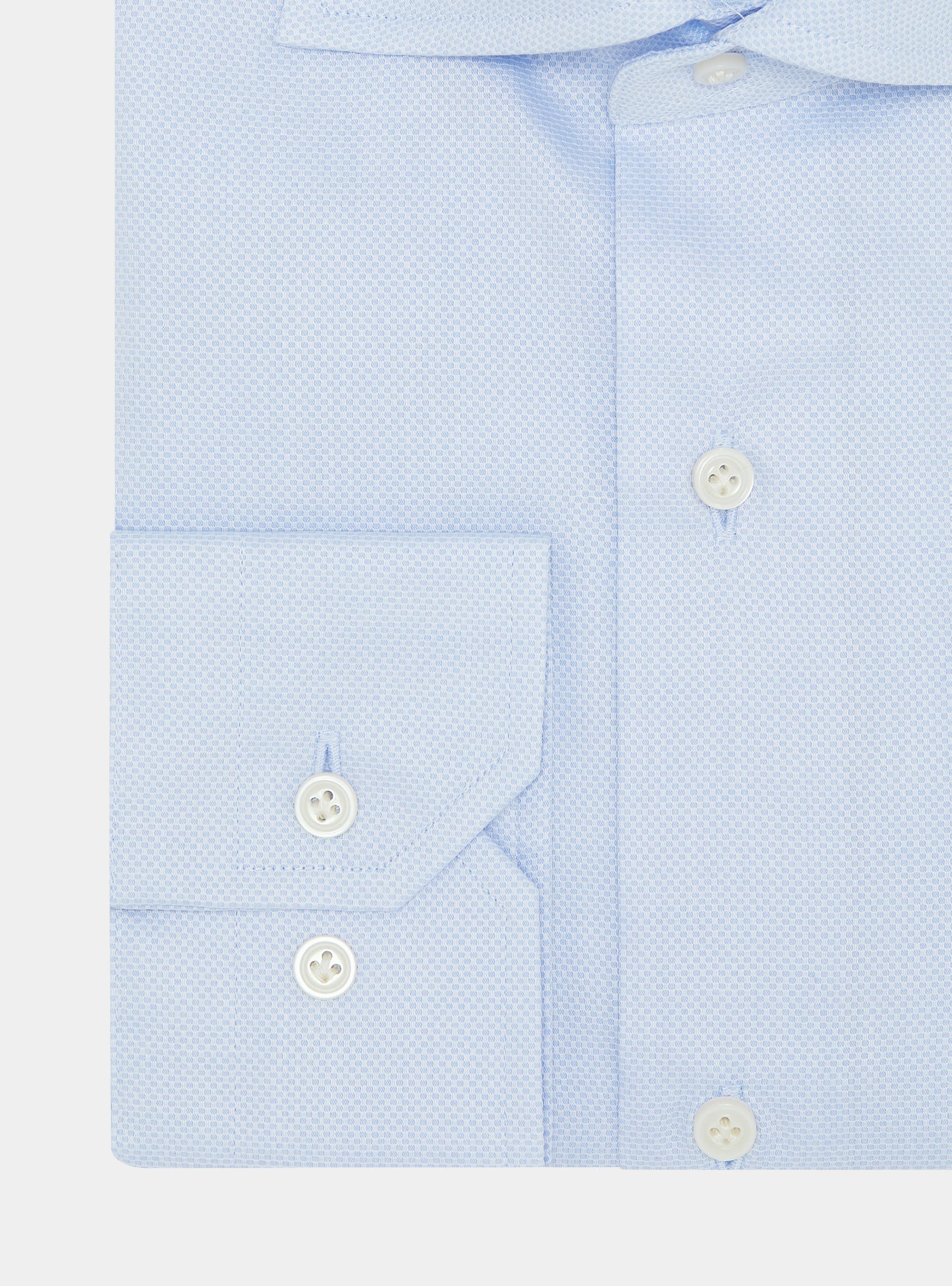 Camicia in puro cotone operato, AZZURRO