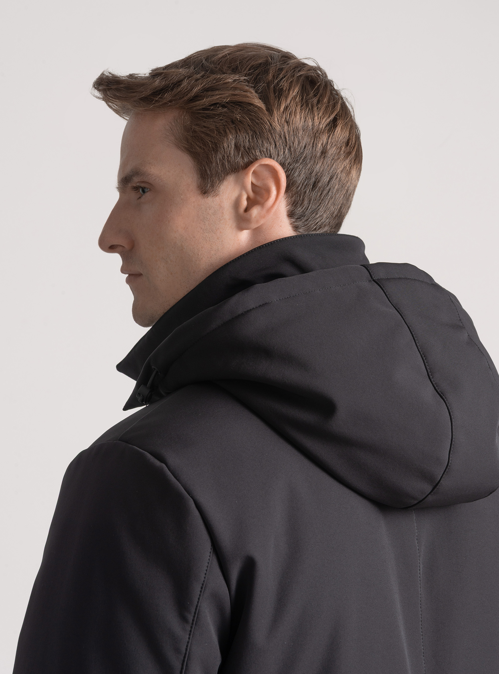 Parka técnica con relleno reciclado, NEGRO