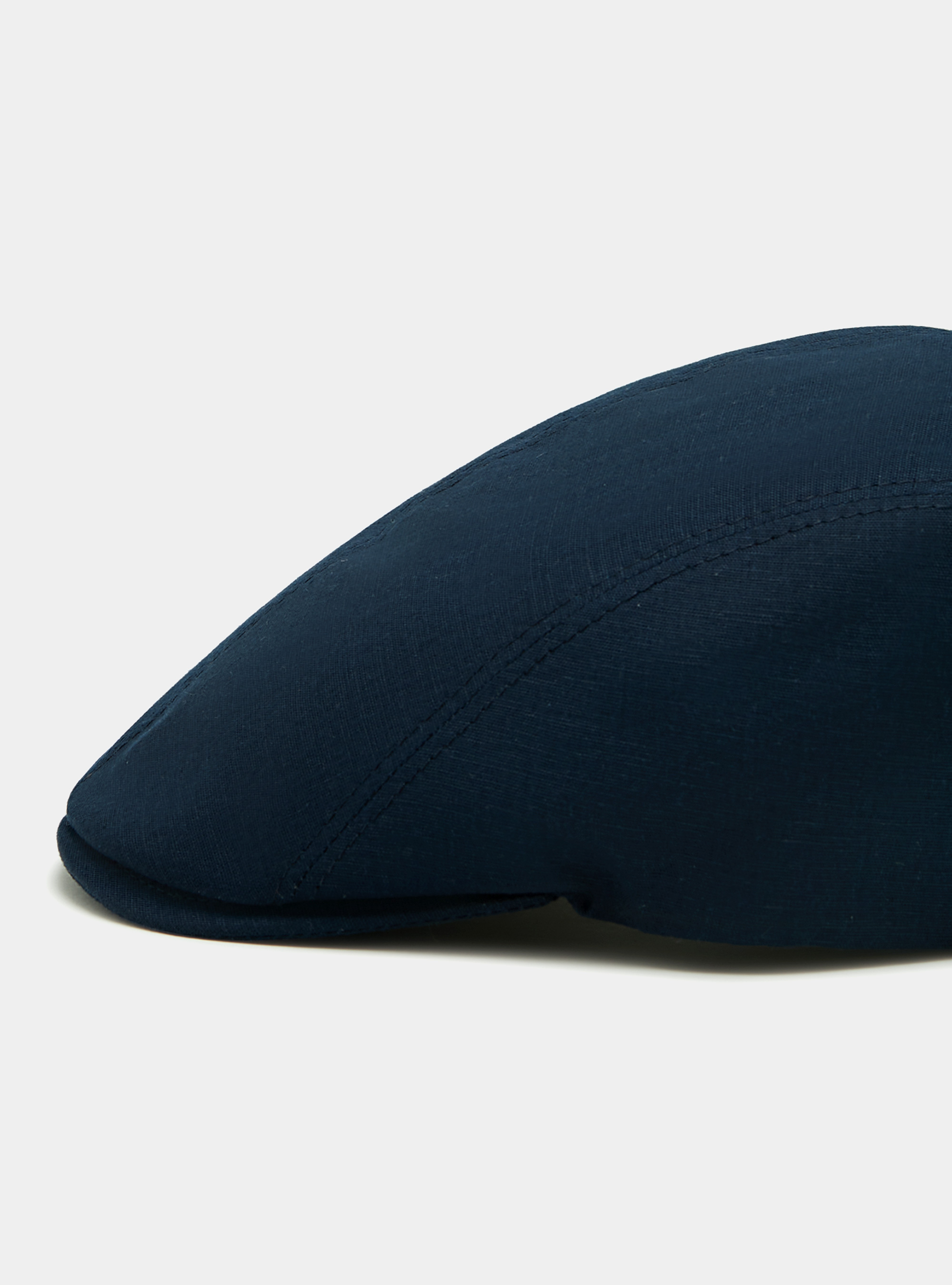 Pure linen plain hat, NAVY BLUE