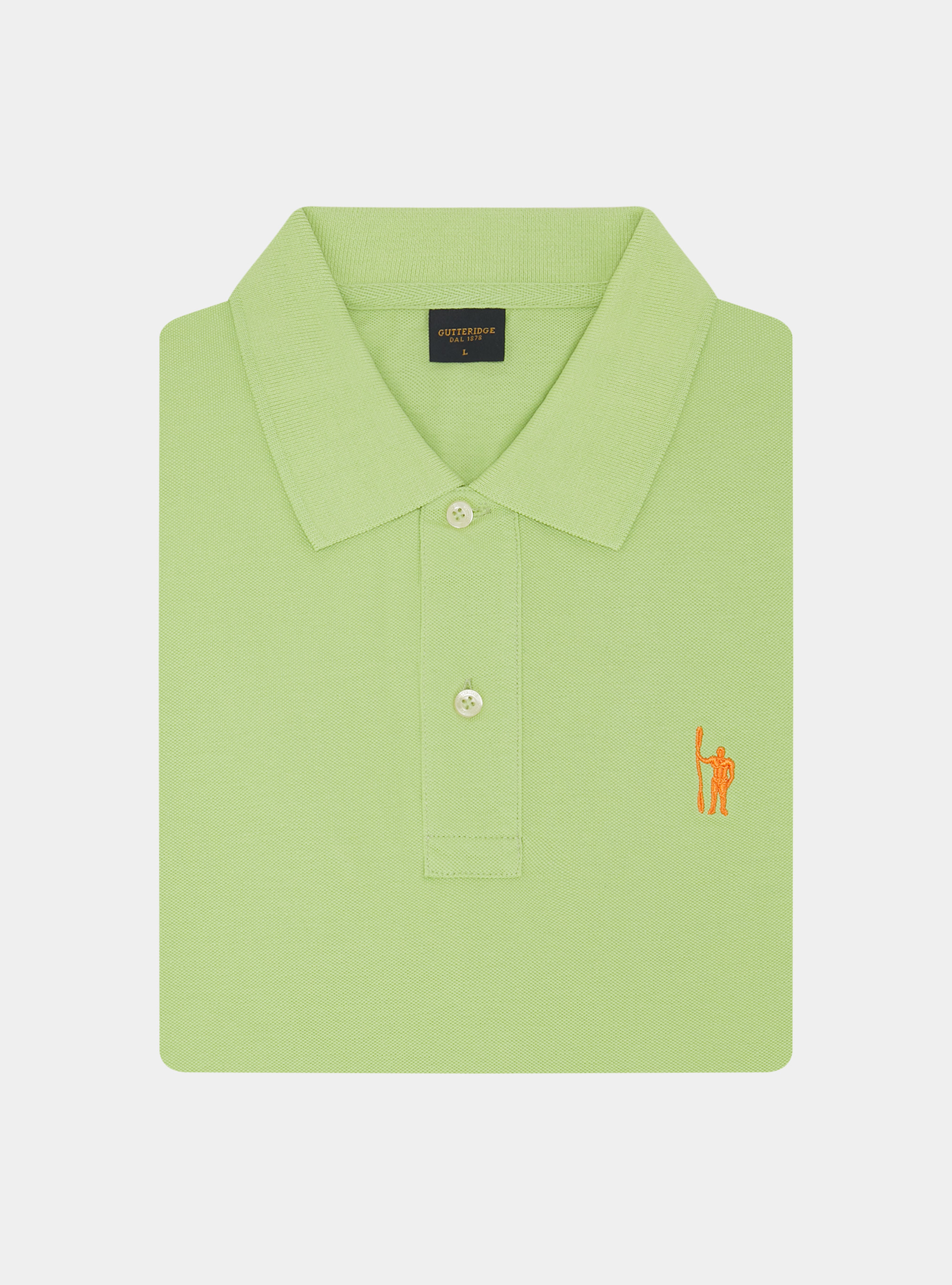 Polo en piqu&eacute; avec broderie, 0620C VERDE CHIARO