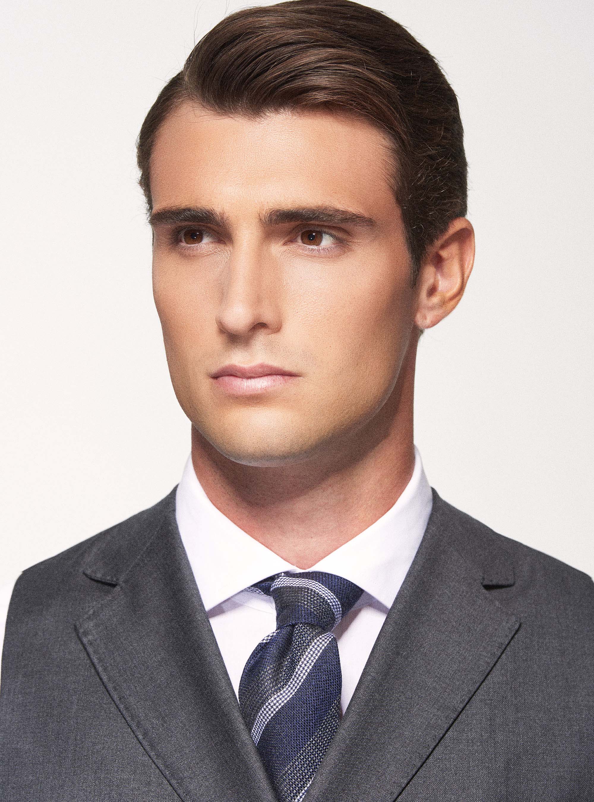 Gilet doppiopetto in pura lana superfine 110's Vitale Barberis Canonico, ASFALTO