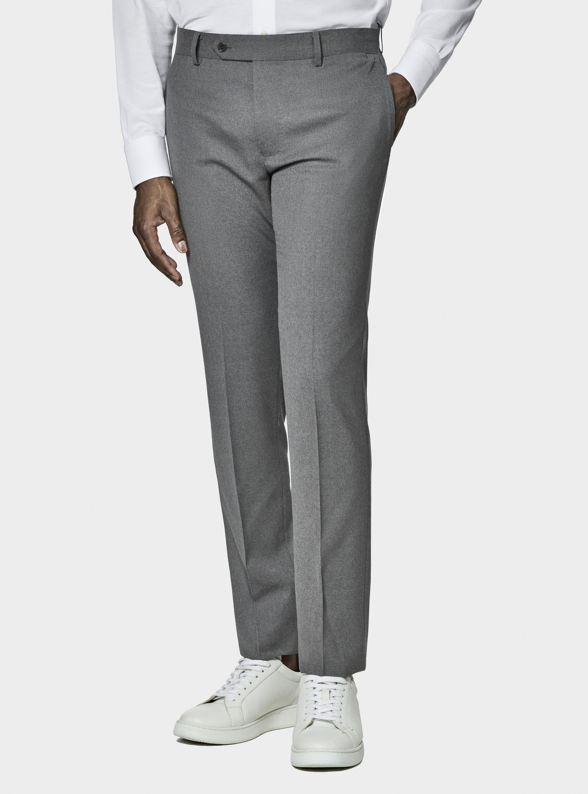 Cerruti pure wool travel suit trousers, GREY