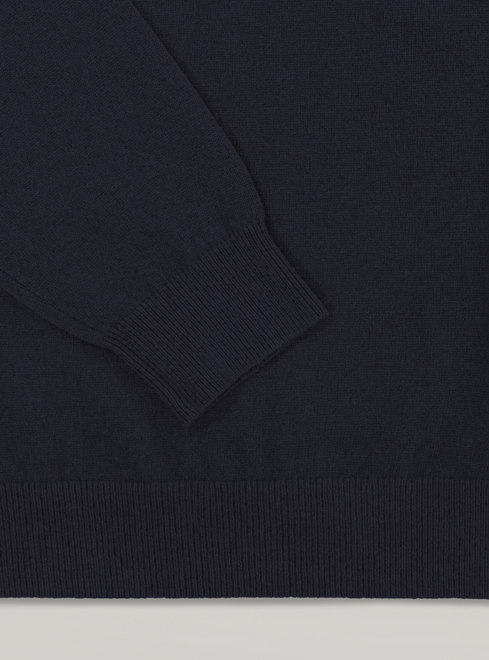 100% cashmere round neck sweater, NAVY BLUE