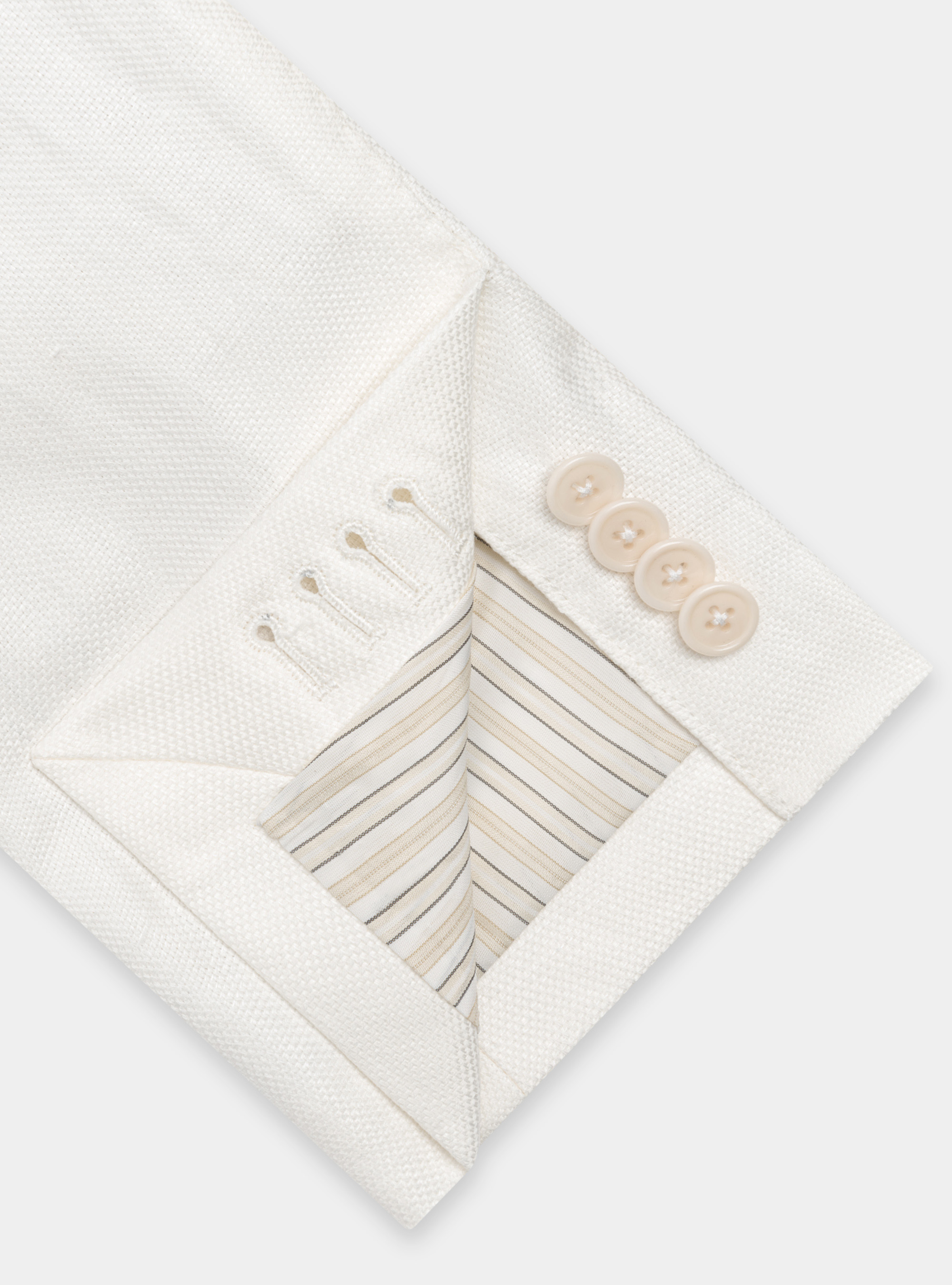 Linen and cotton blazer, WHITE