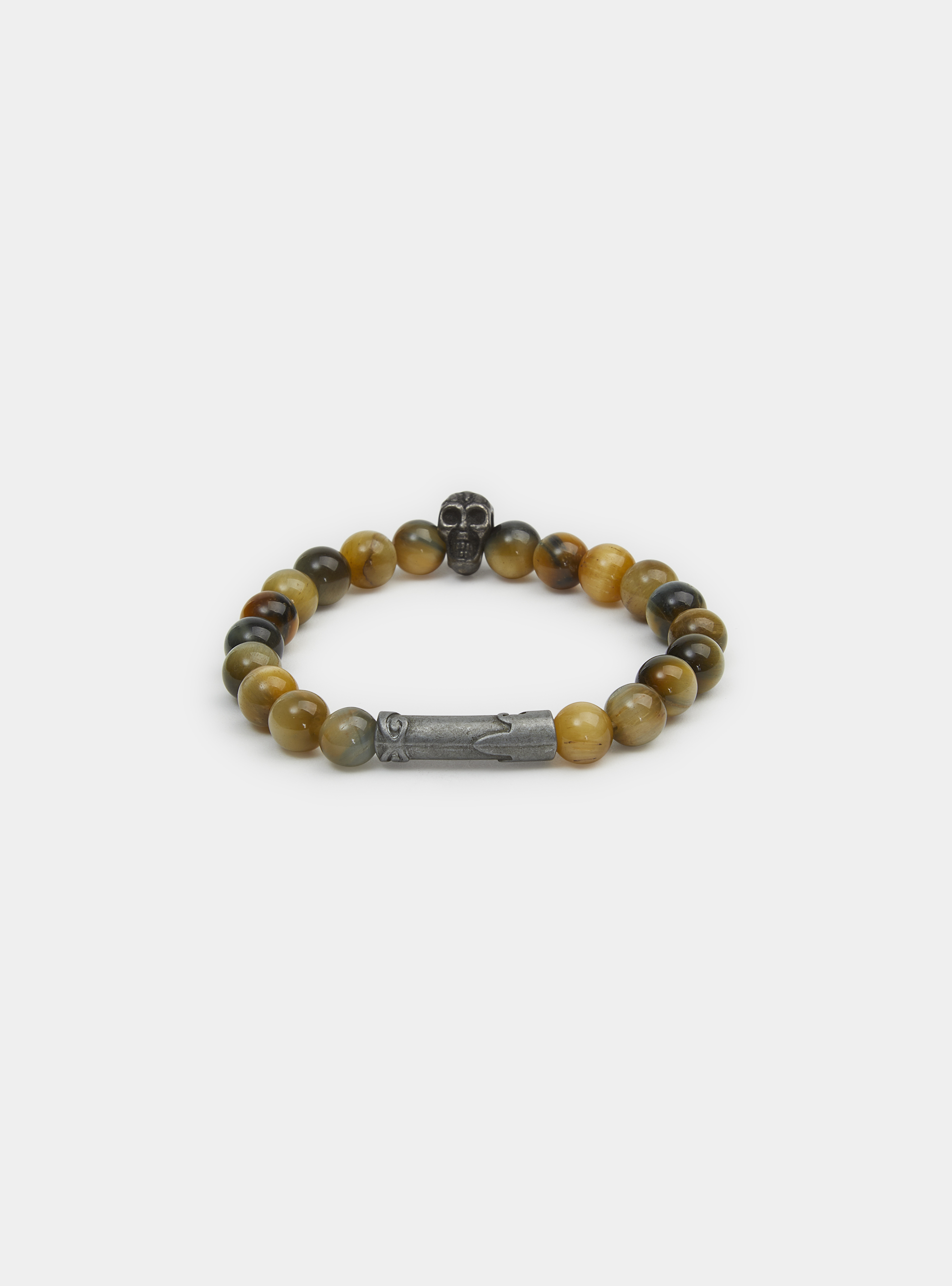 Bracelet &eacute;lastique avec sph&egrave;res et cr&acirc;ne, 0711C OCRA