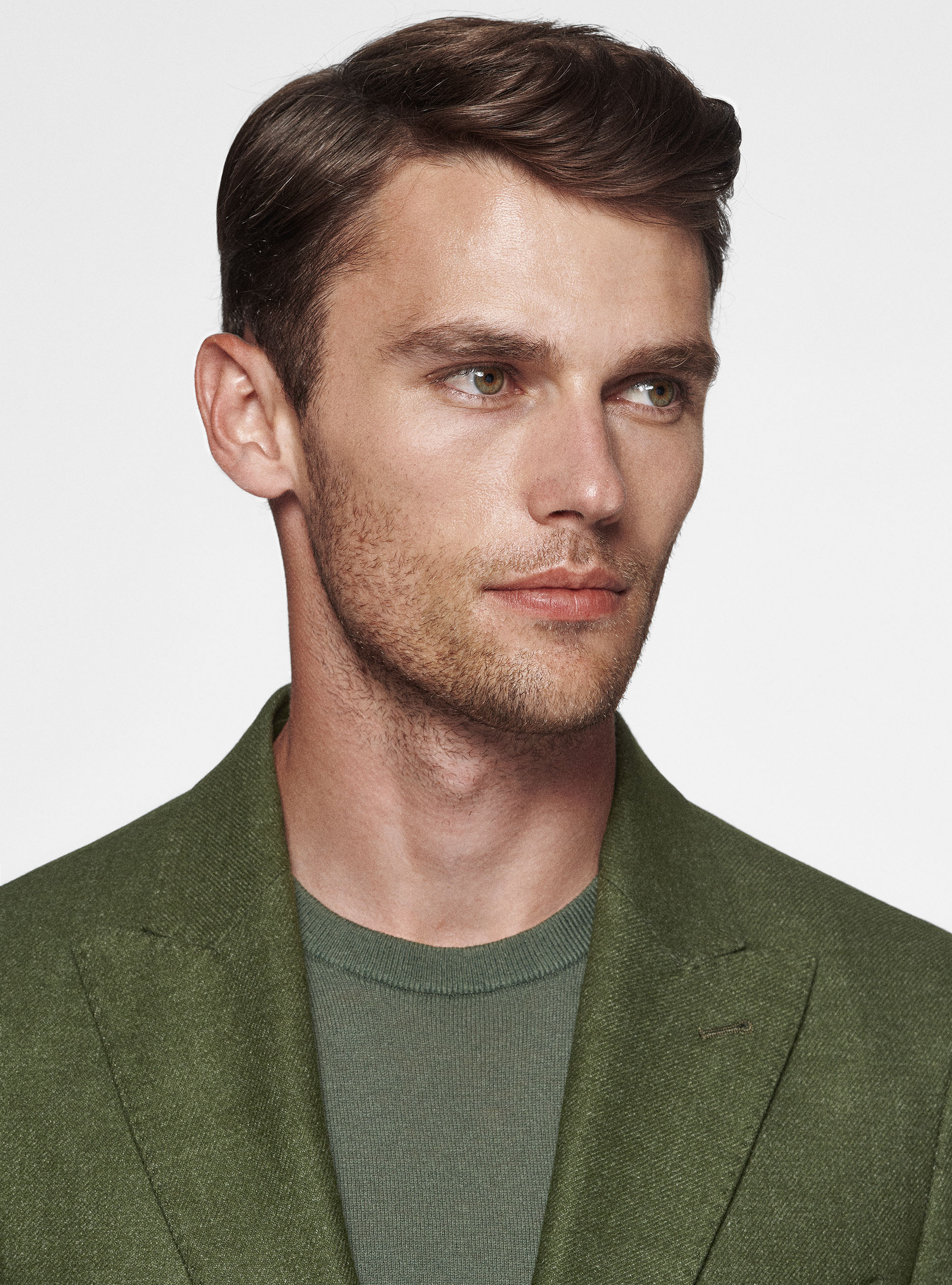 Giacca petto a lancia in flanella Duemilagori, VERDE