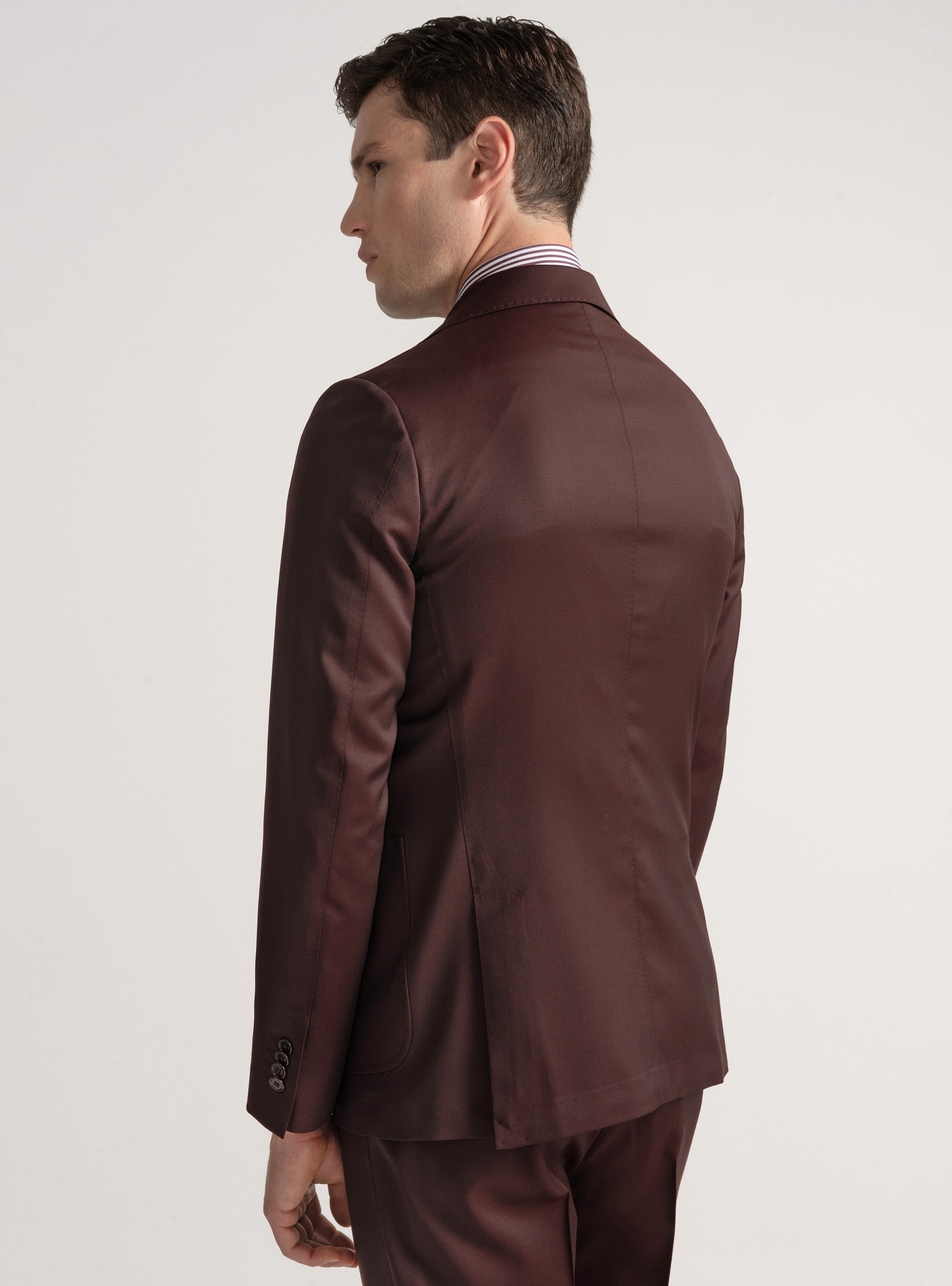 Americana de traje de lana superfina 110 de Reda, BURDEOS