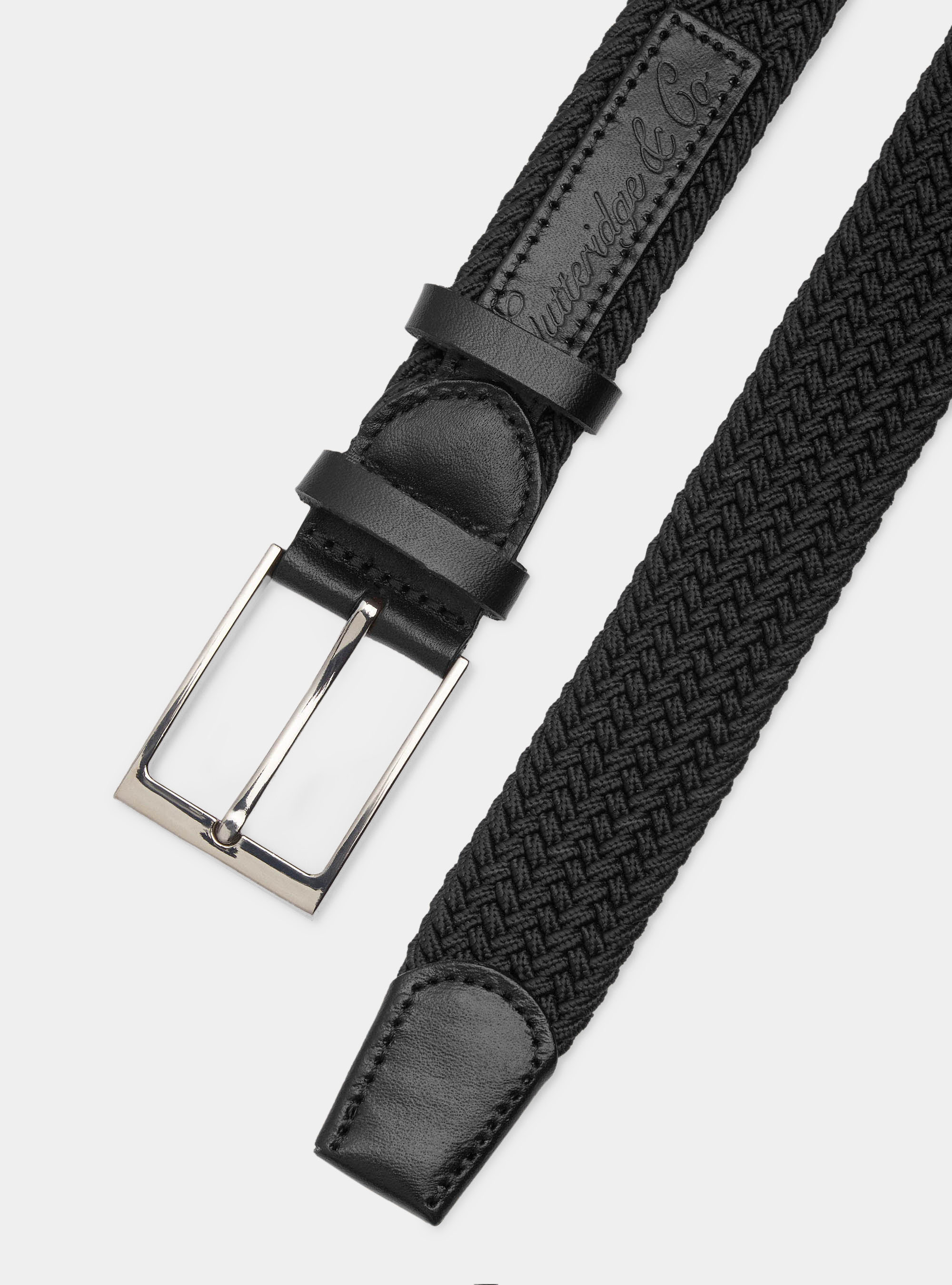 Cintura con logo, NERO