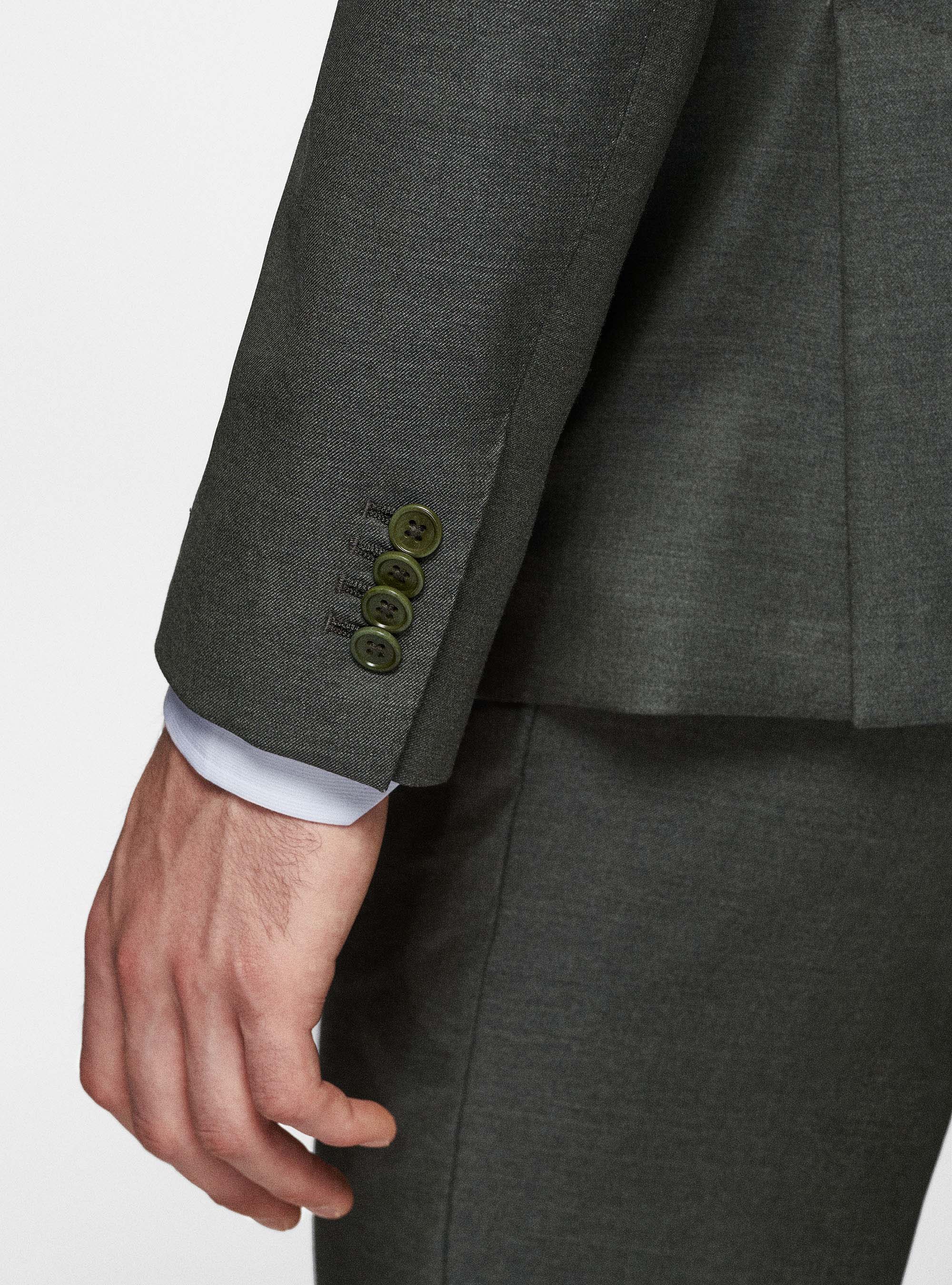 Giacca in pura lana superfine 110's, VERDE