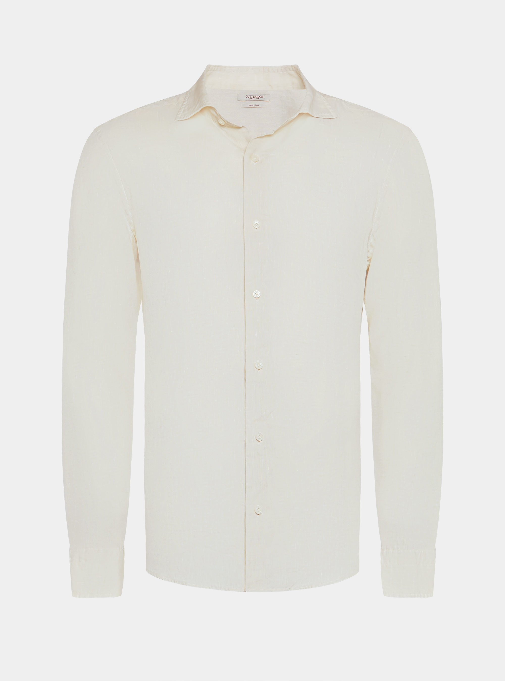 Camicia in puro lino, ECRU