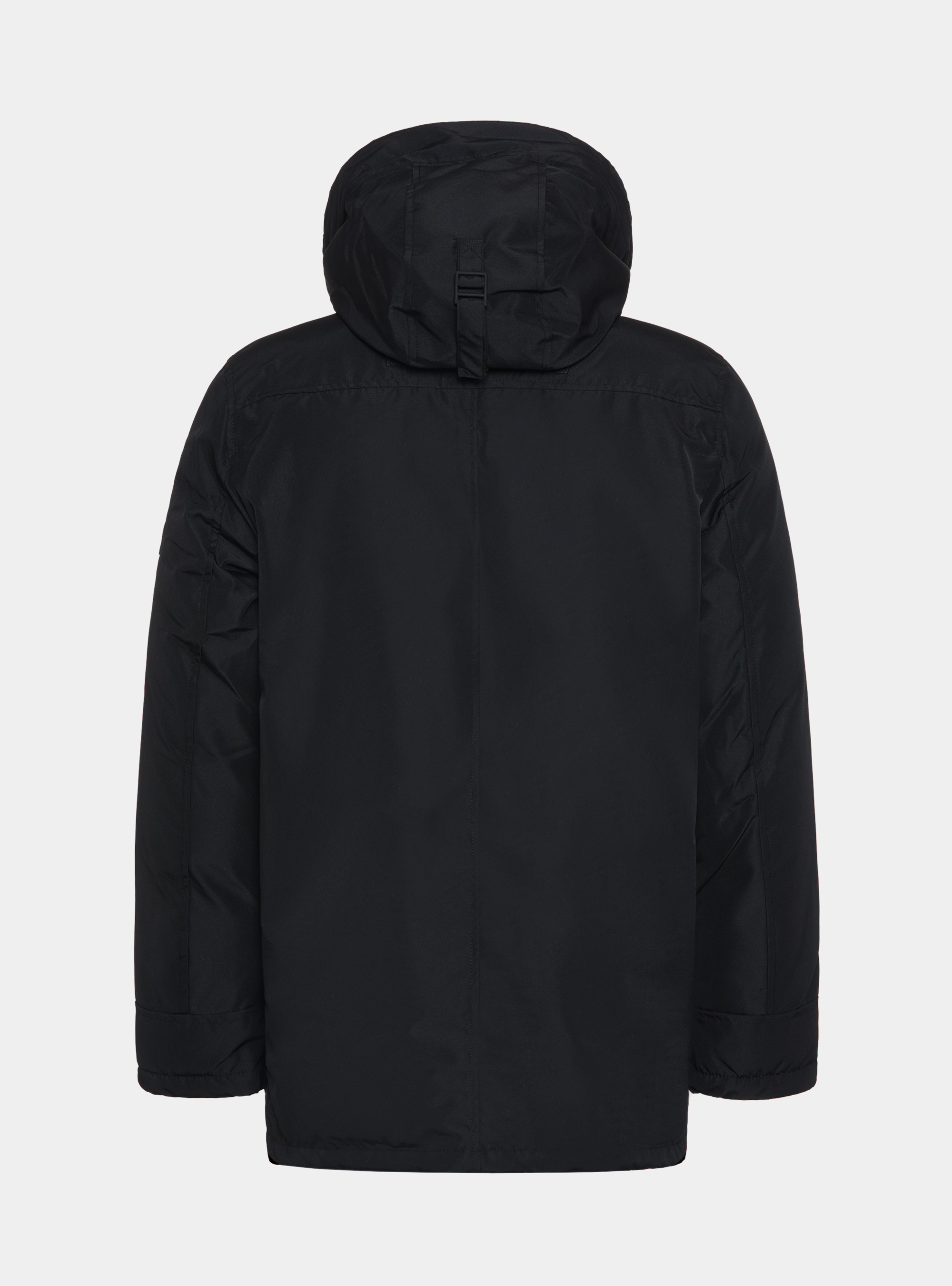 Padded technical parka, BLACK