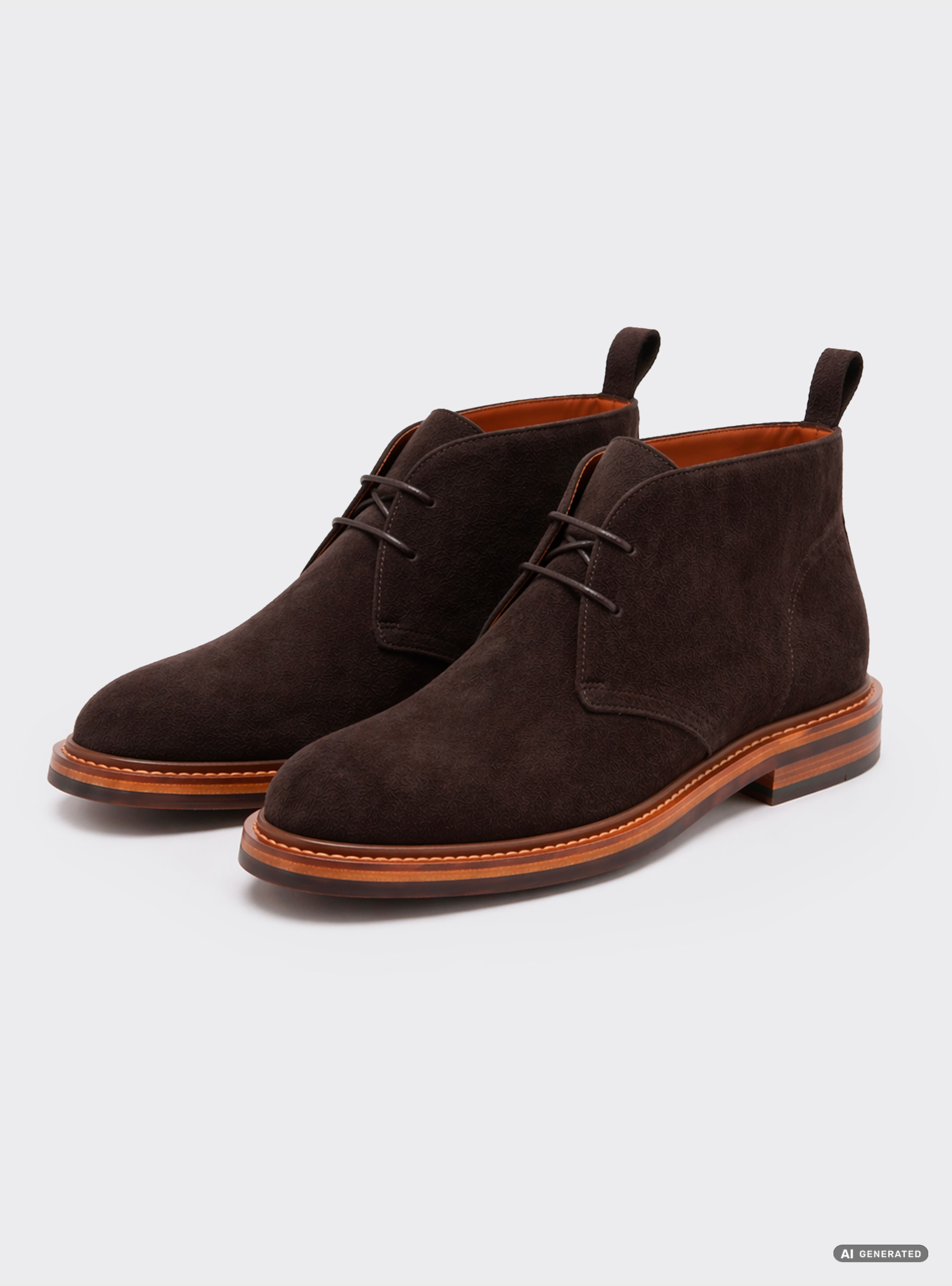 Botas de ante, MARRON