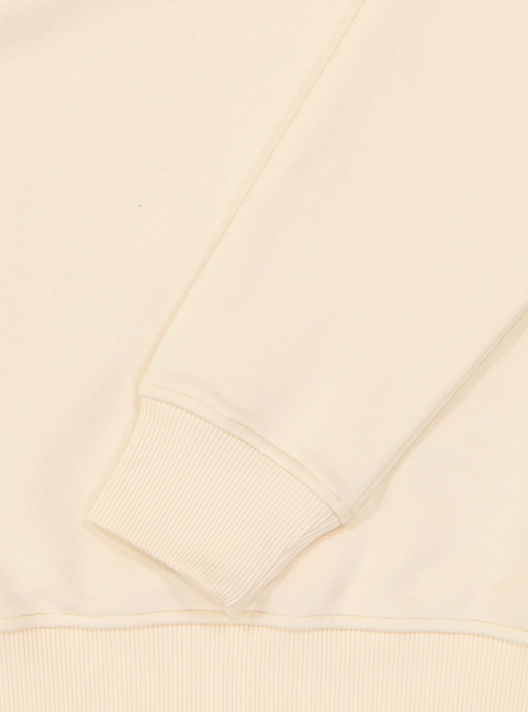 Felpa girocollo in misto cotone, PANNA