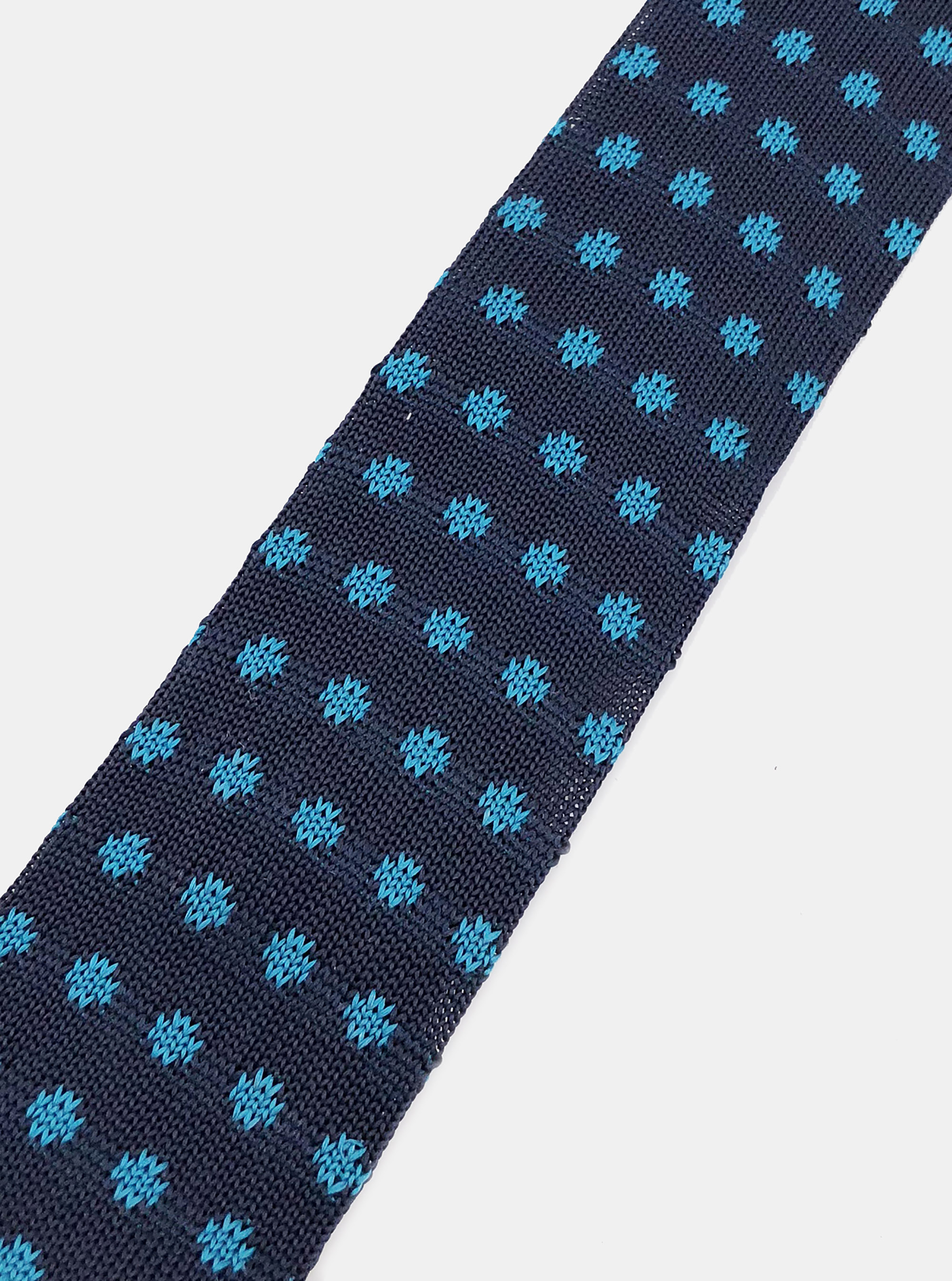 Cravatta in seta a maglia, BLU