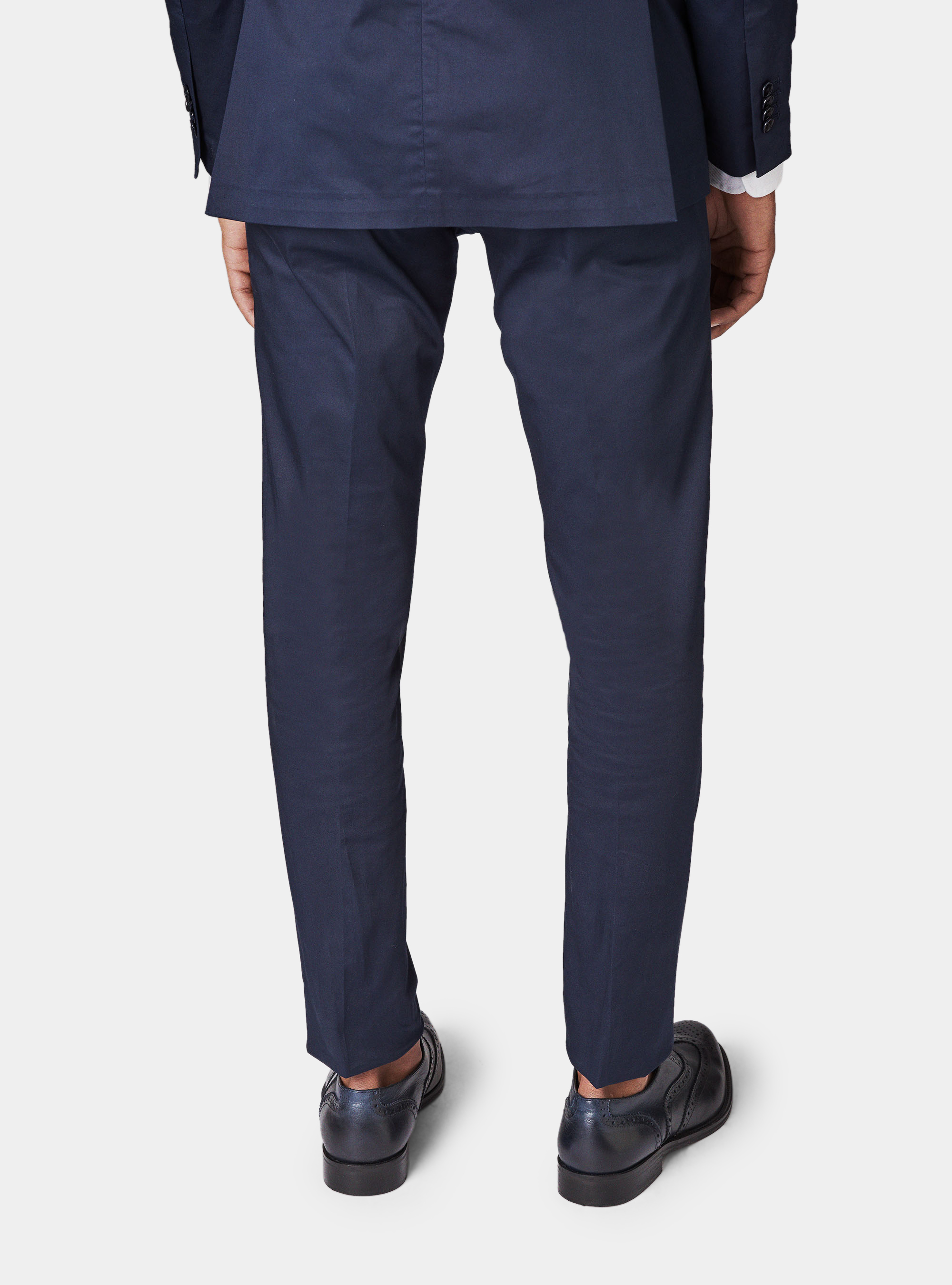 Pantalone per abito in cotone superior, BLU NAVY