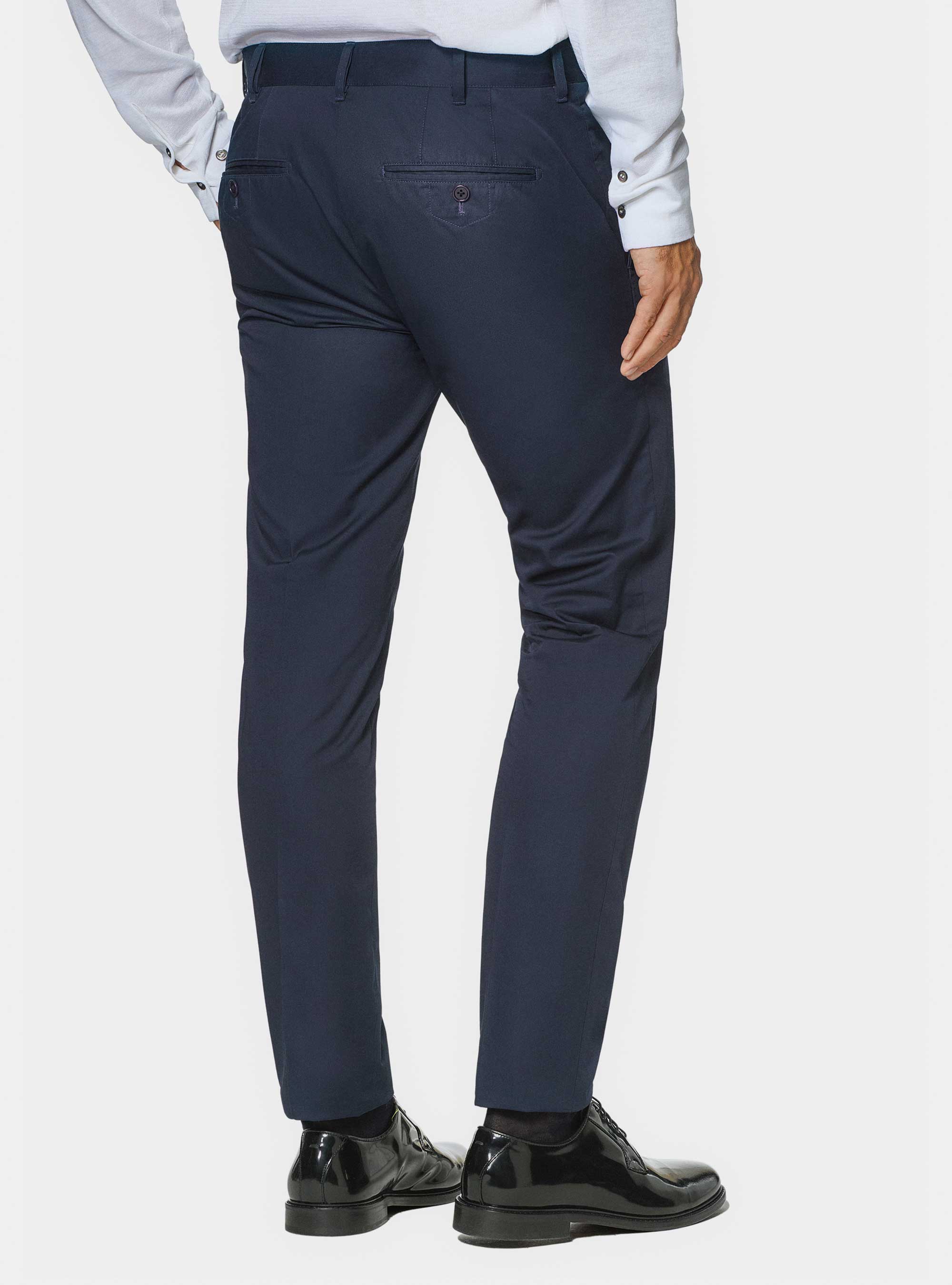 Pantaloni chino in twill leggero, BLU NAVY