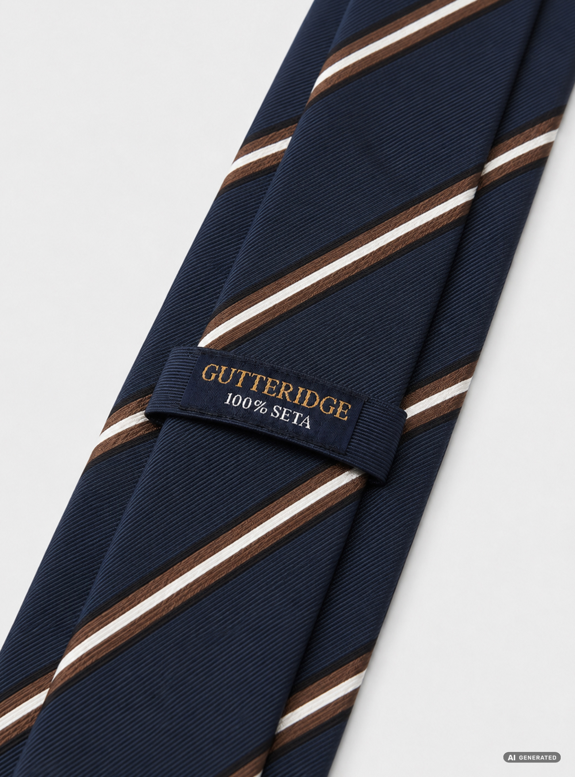 Cravatta in twill di seta rigata, NAVY BLUE