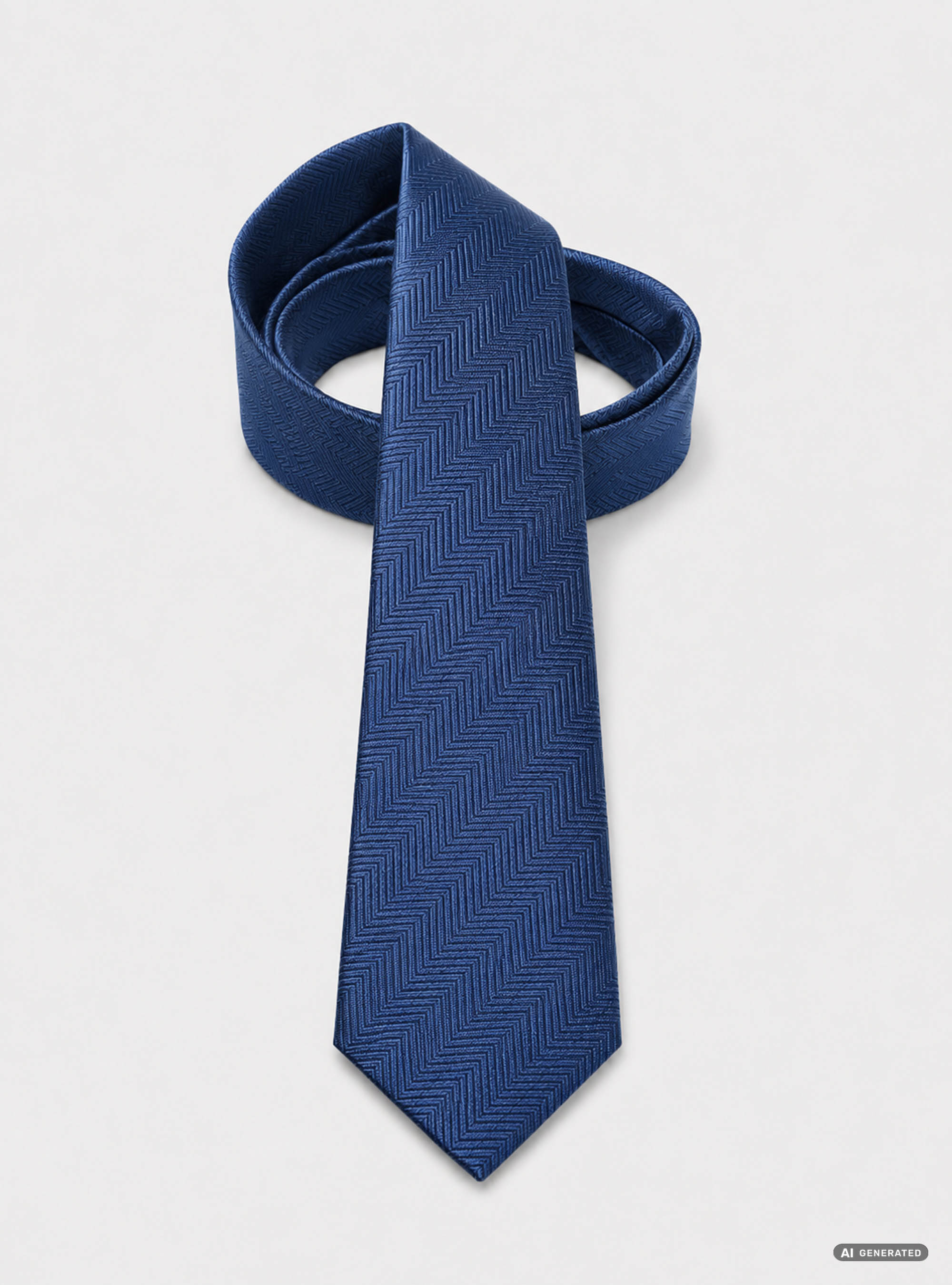 Cravatta in seta herrigbone, BLUE