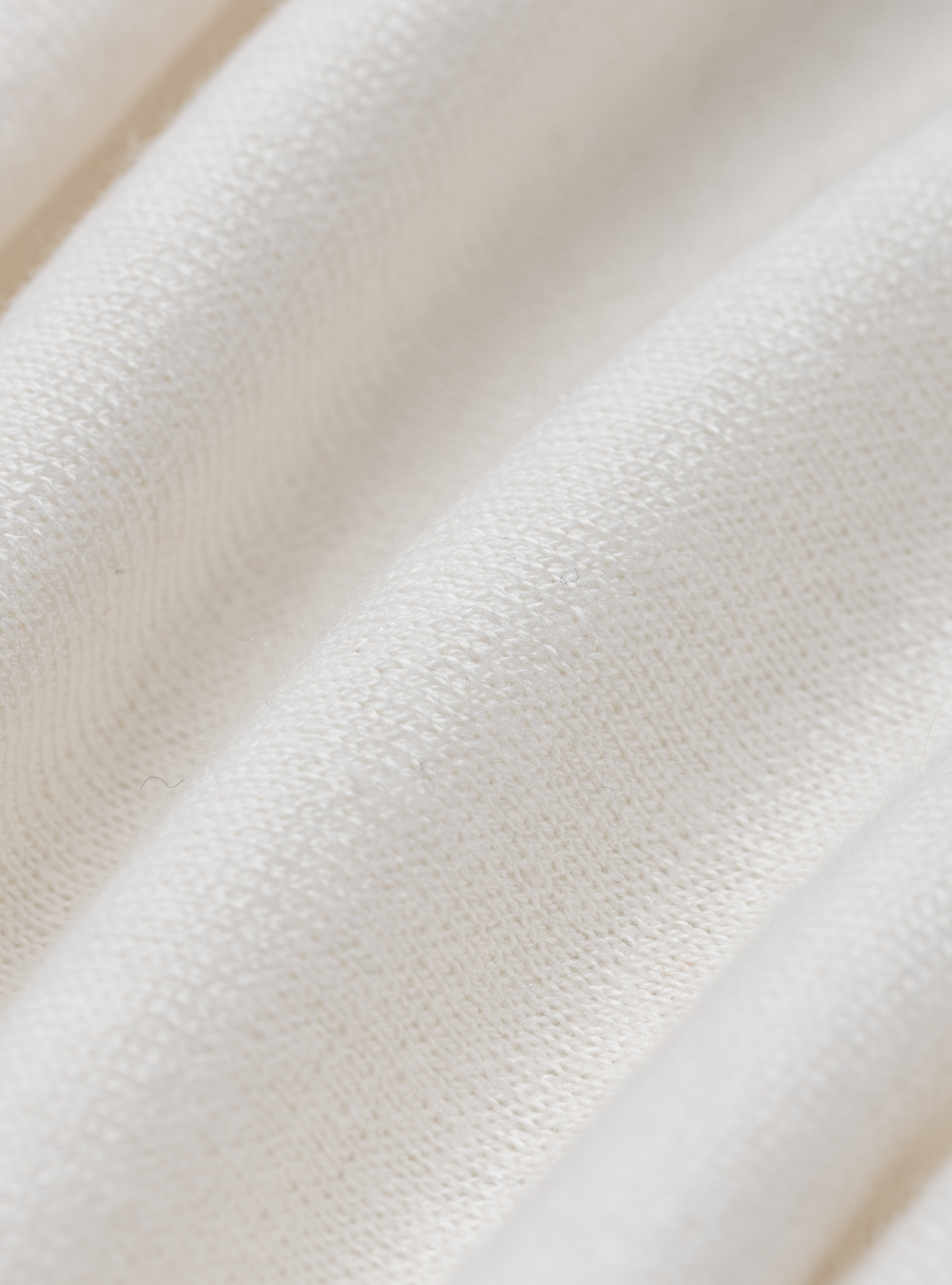 Maglia girocollo in cotone seta e cashmere, BIANCO