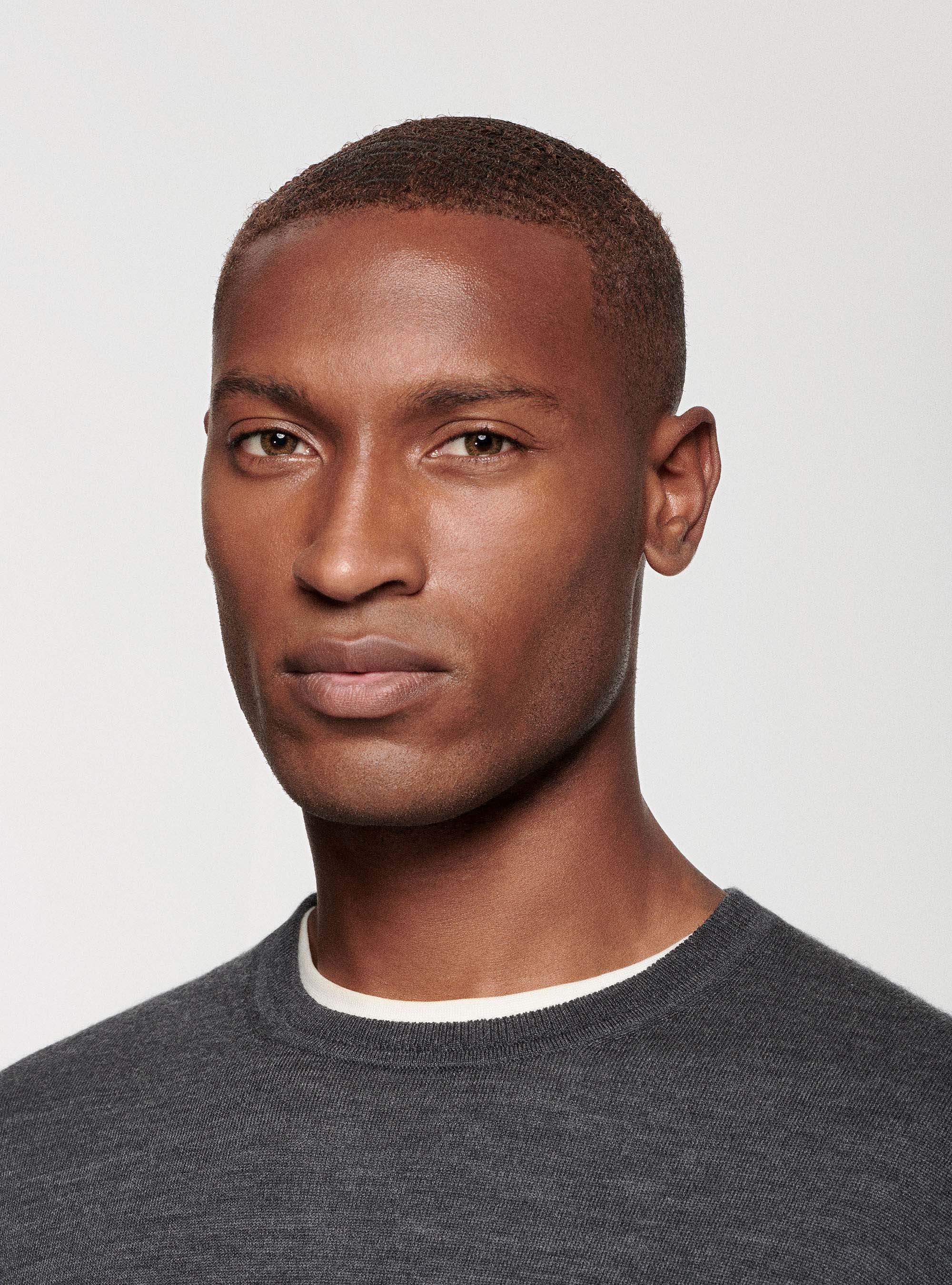 Maglia in pura lana merino, ASFALTO