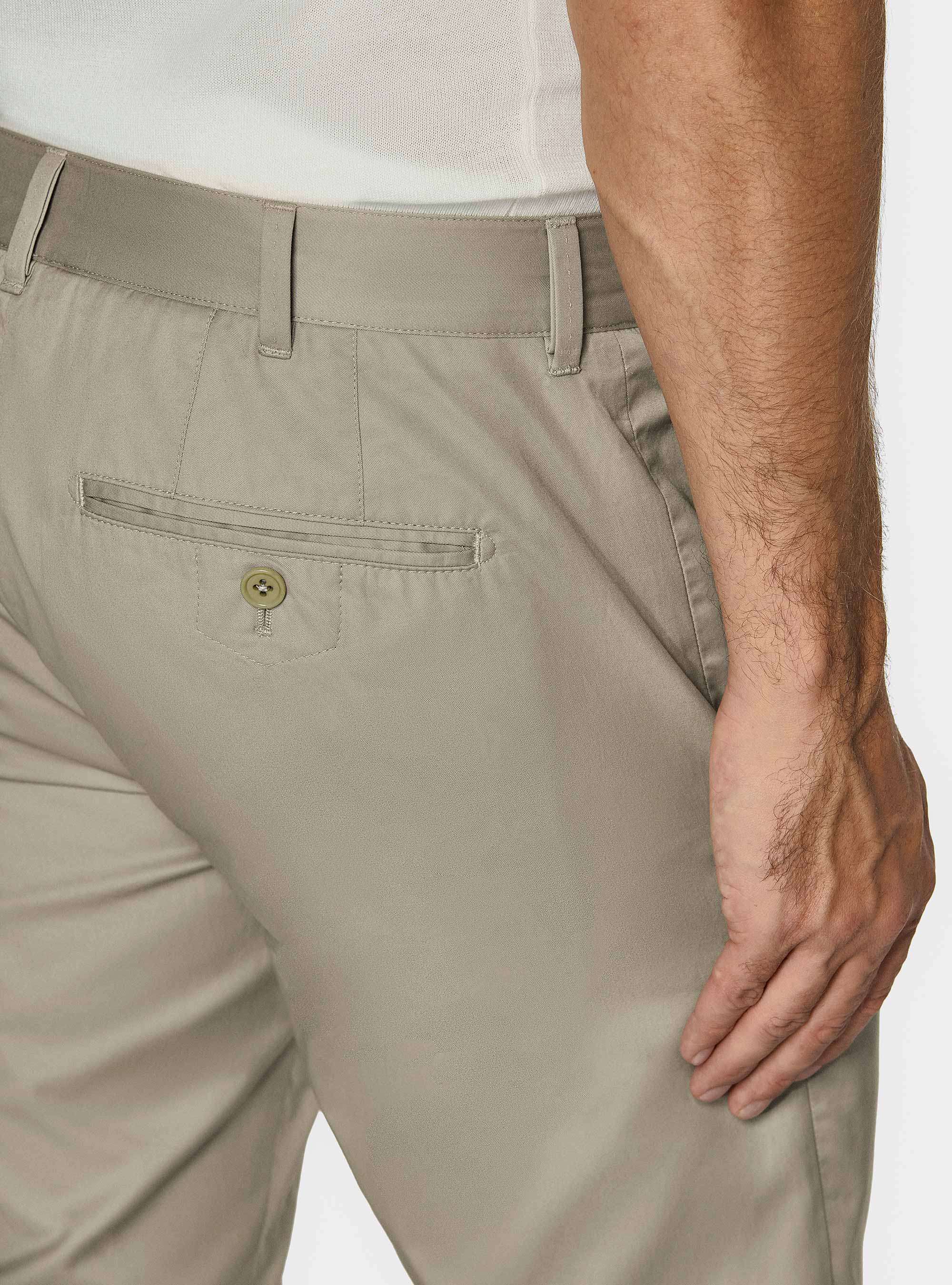 Pantaloni chino in twill leggero, ECRU