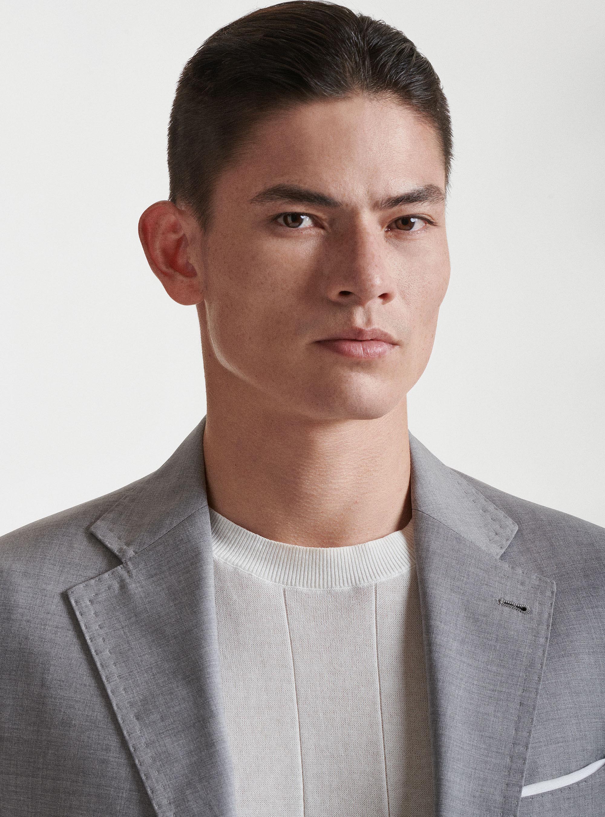 Giacca per abito in pura lana superfine 130's Reda, GRIGIO CHIARO 0256C