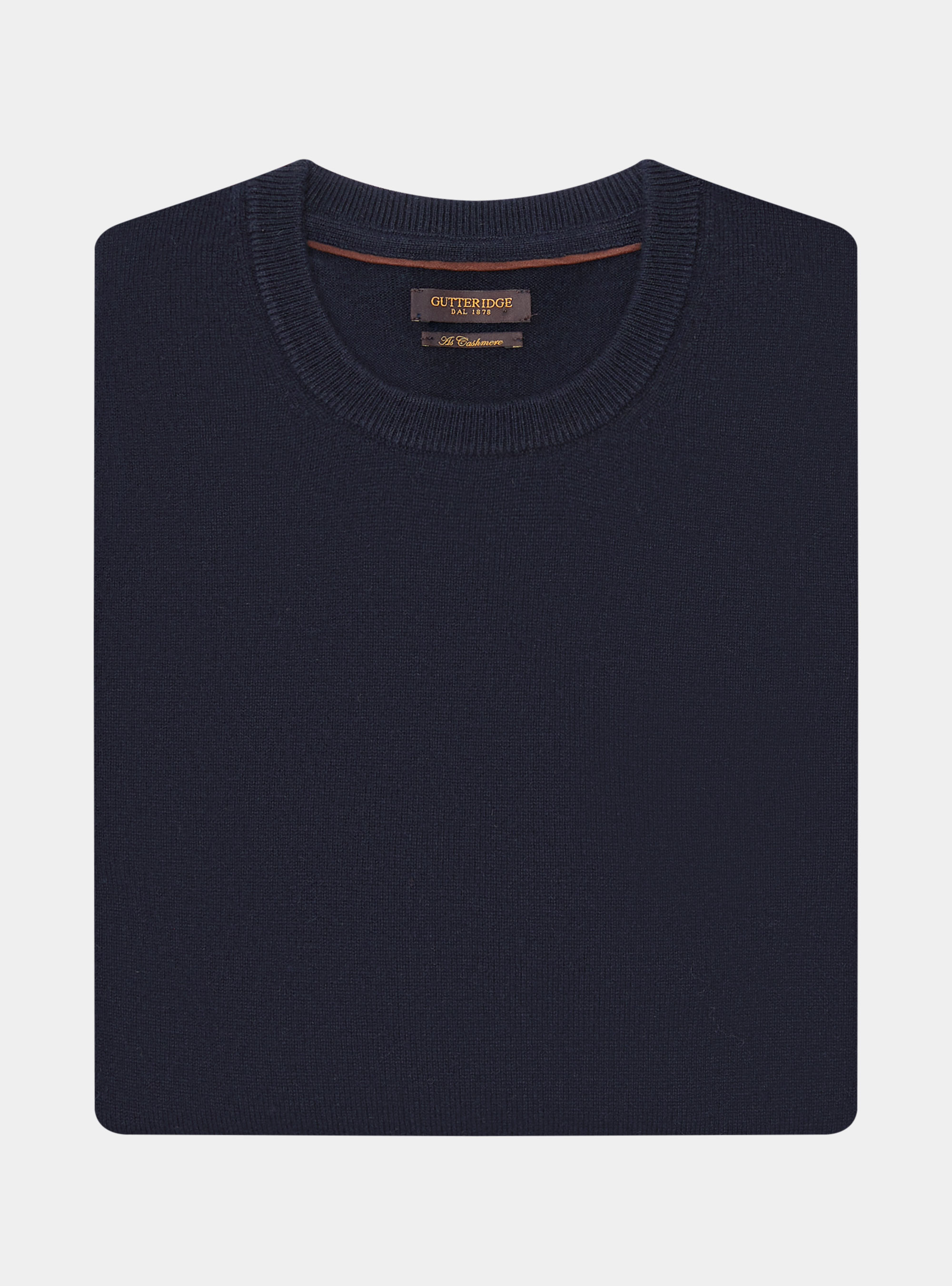 Maglia girocollo in lambswool e cashmere, BLU NAVY