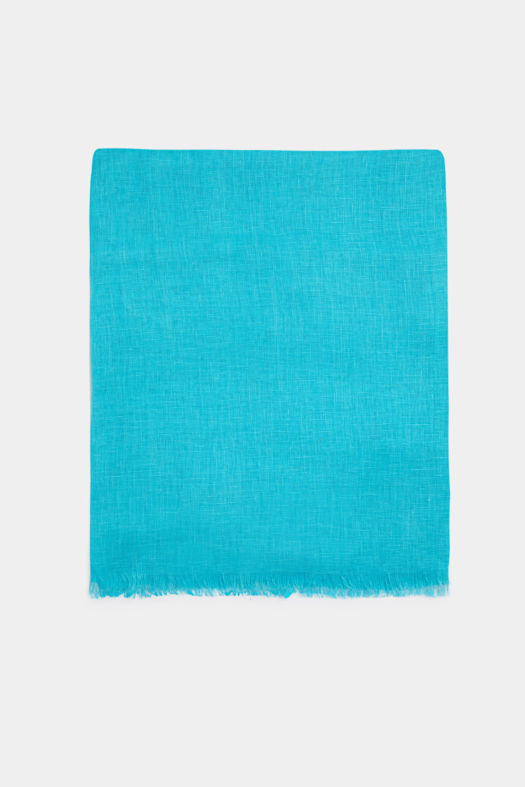 Sciarpa in lino tinta unita, CELESTE