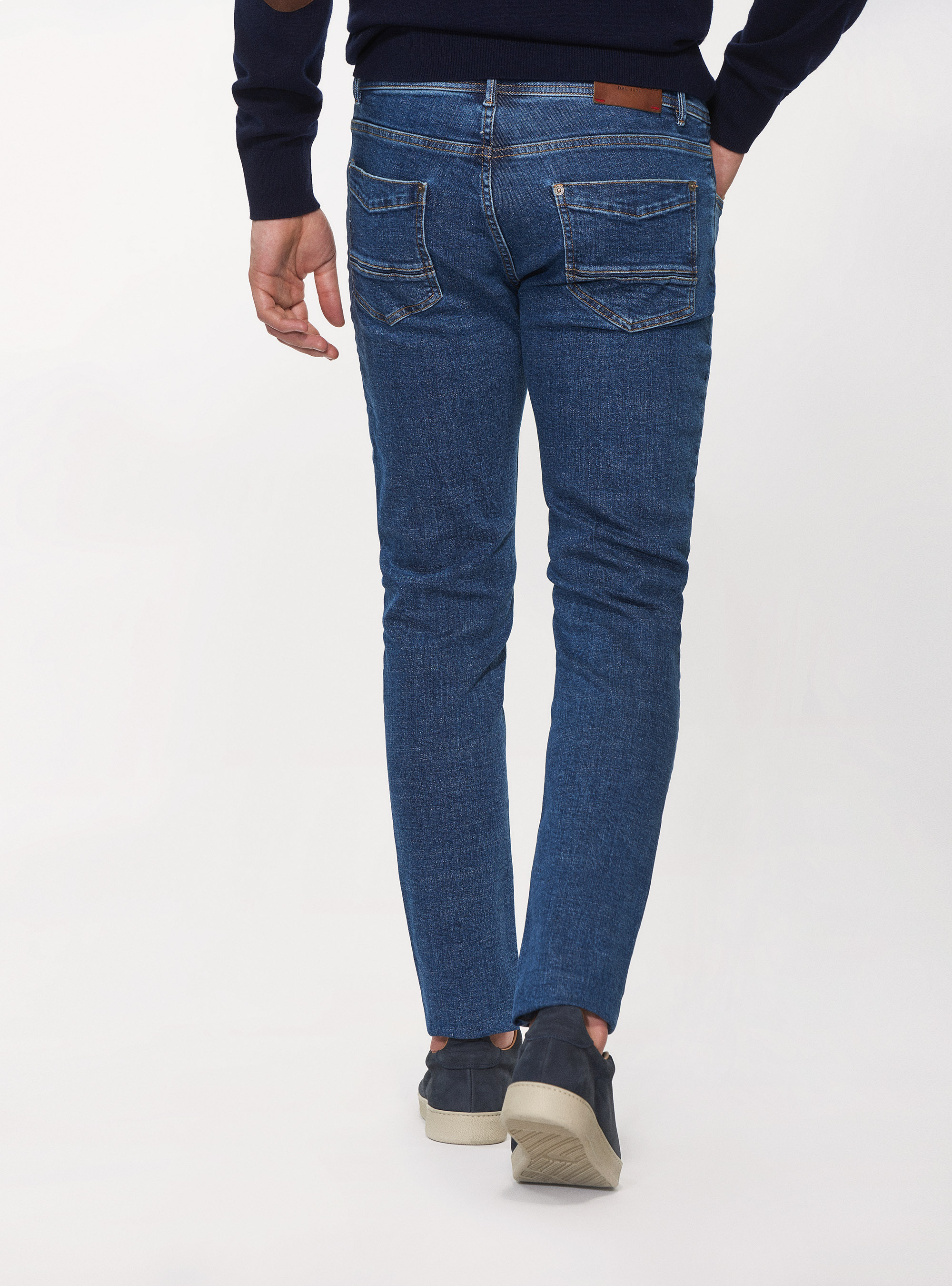 Jeans regular fit slavato, BLU NAVY