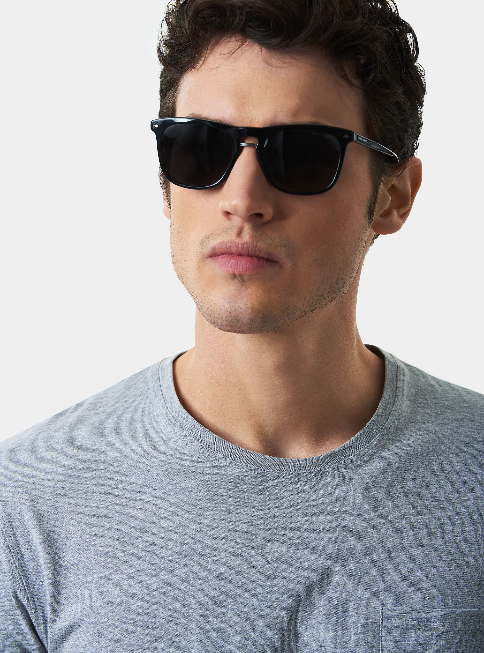 Maglietta con taschino in jersey di Cotone Supima, GRIGIO CHIARO