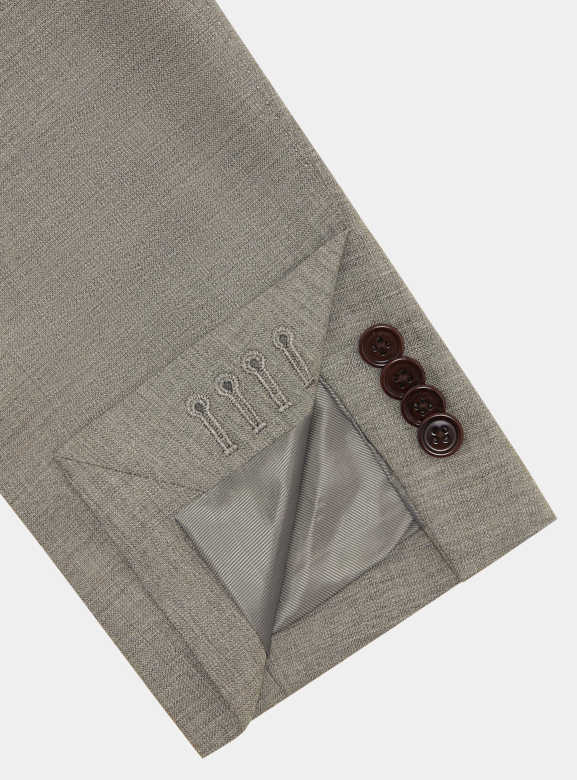 Zweireihige Jacke aus reiner Wolle von Vitale Barberis Canonico, ECRU 0560C