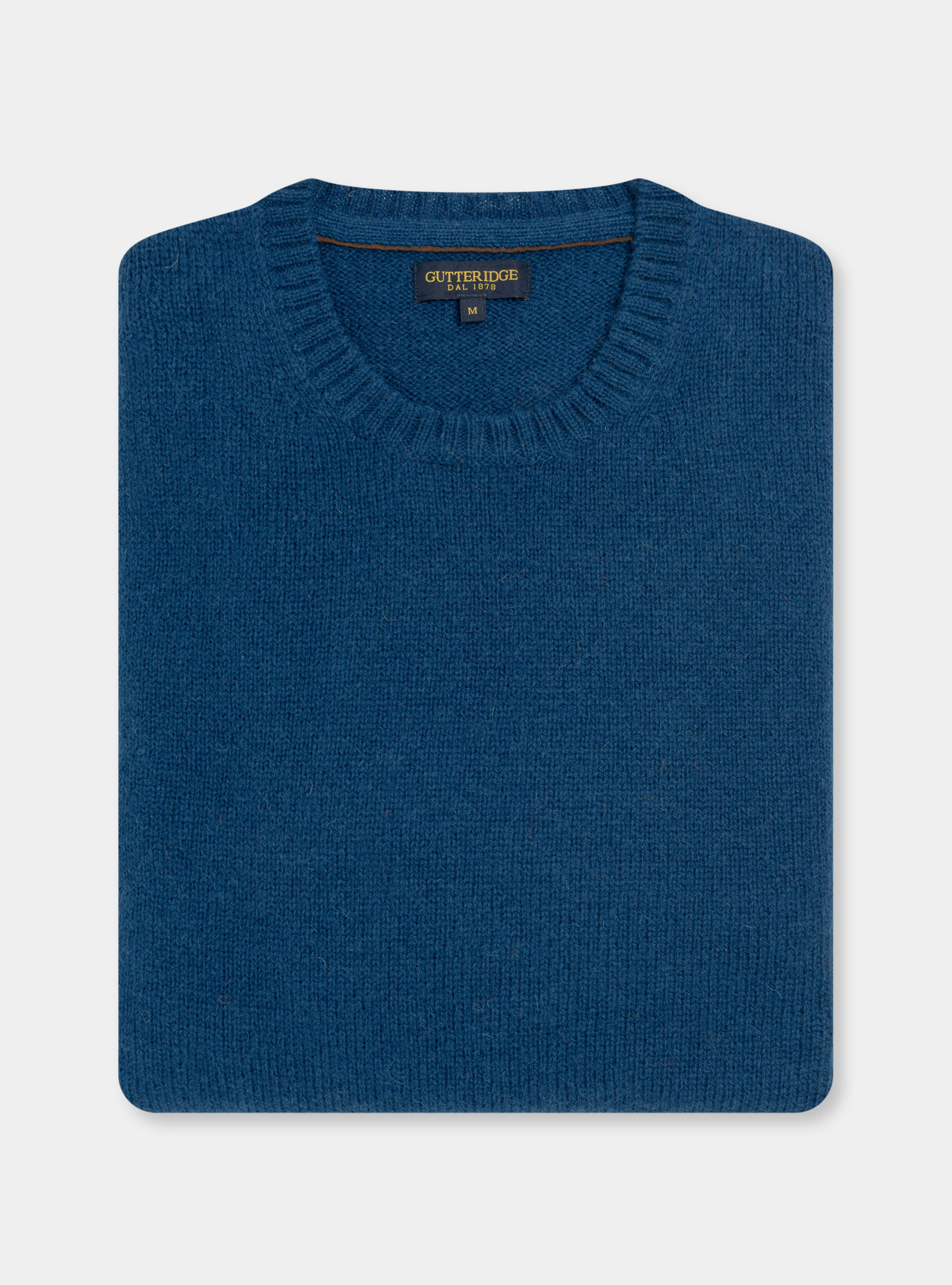 Pure Shetland wool sweater, PETROL