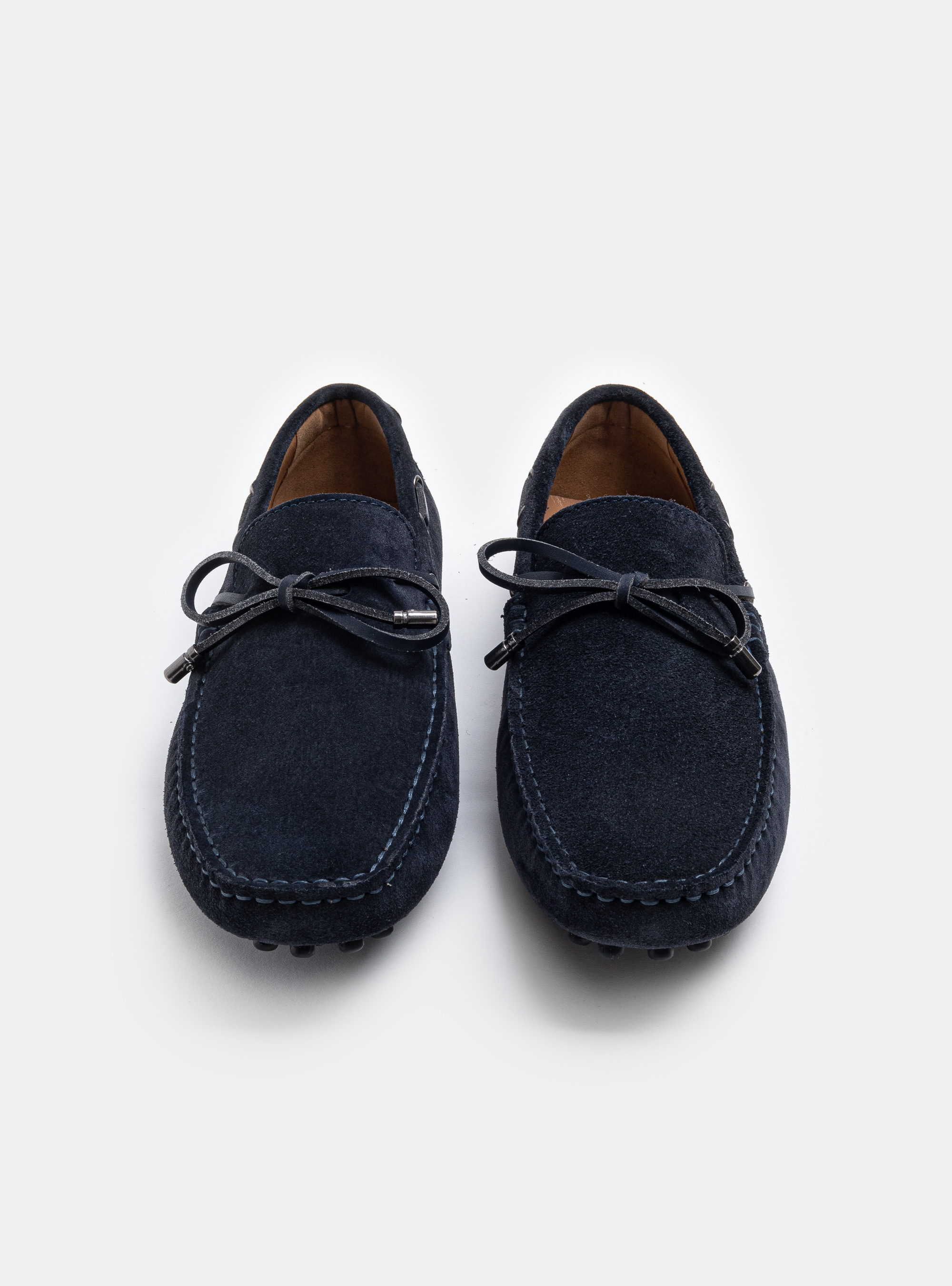 Mocassini in suede da barca, BLU NAVY