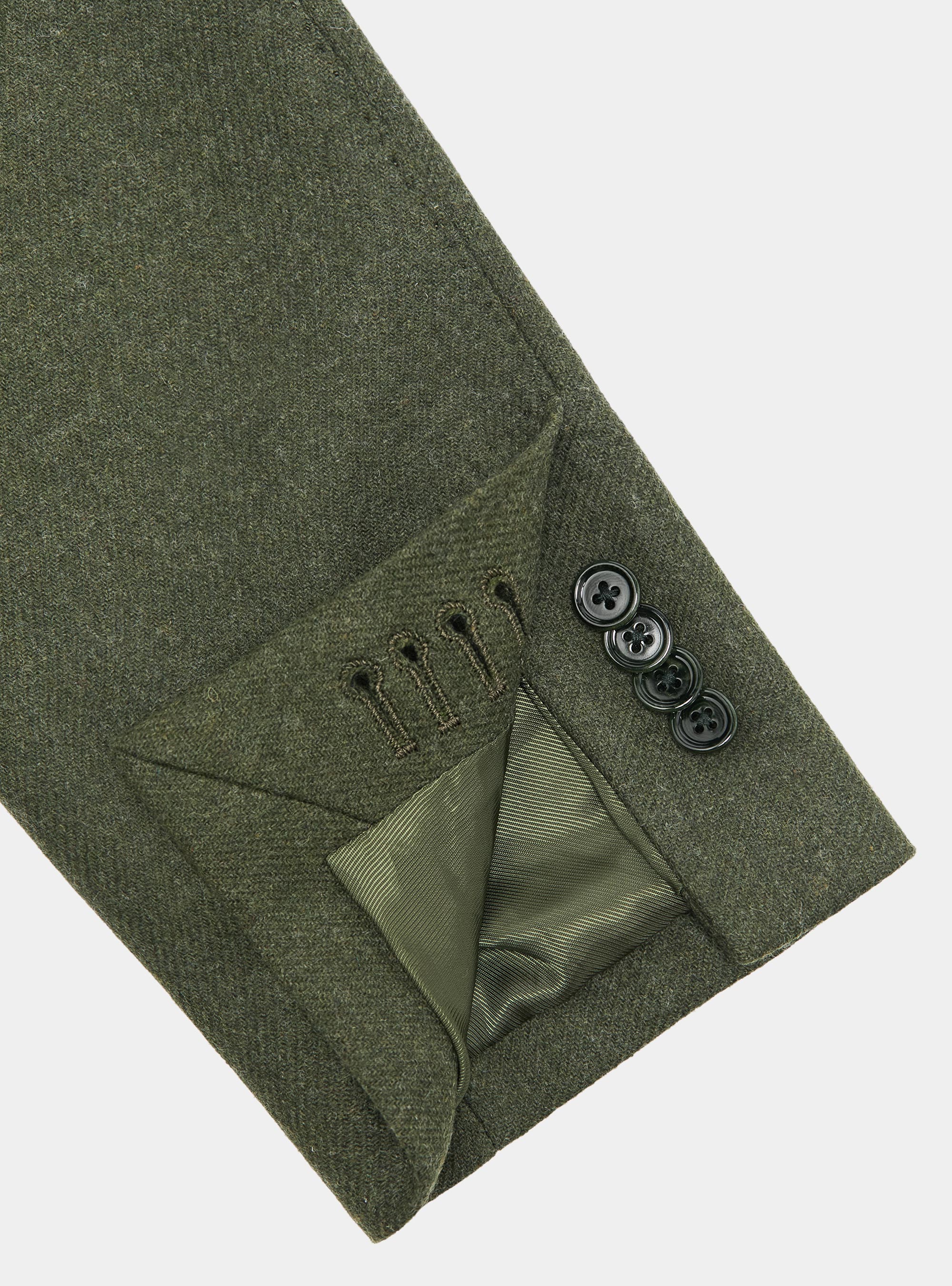 Americana de franela en mezcla de lana, VERDE