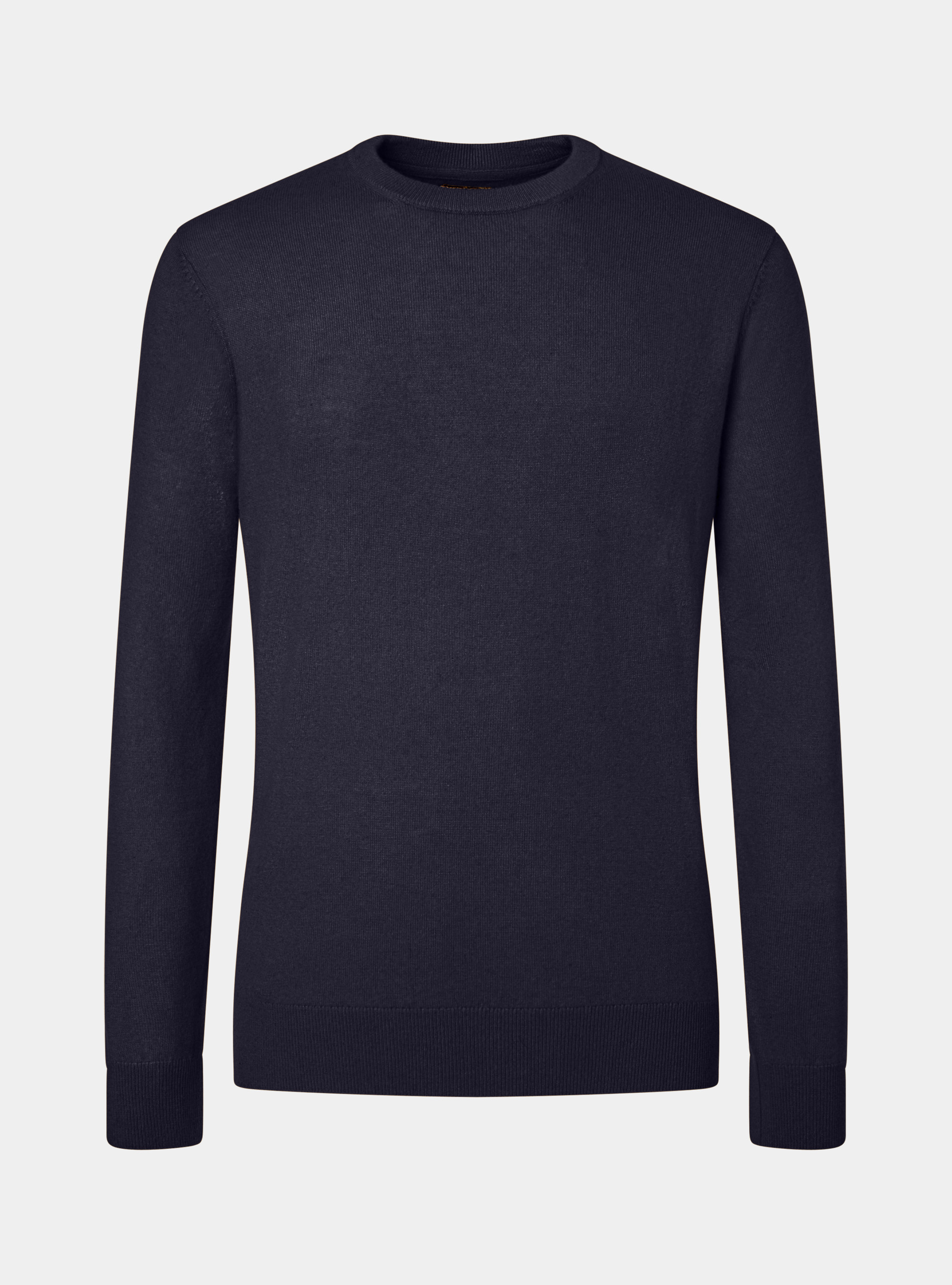 Maglia girocollo in puro cashmere, BLU NAVY