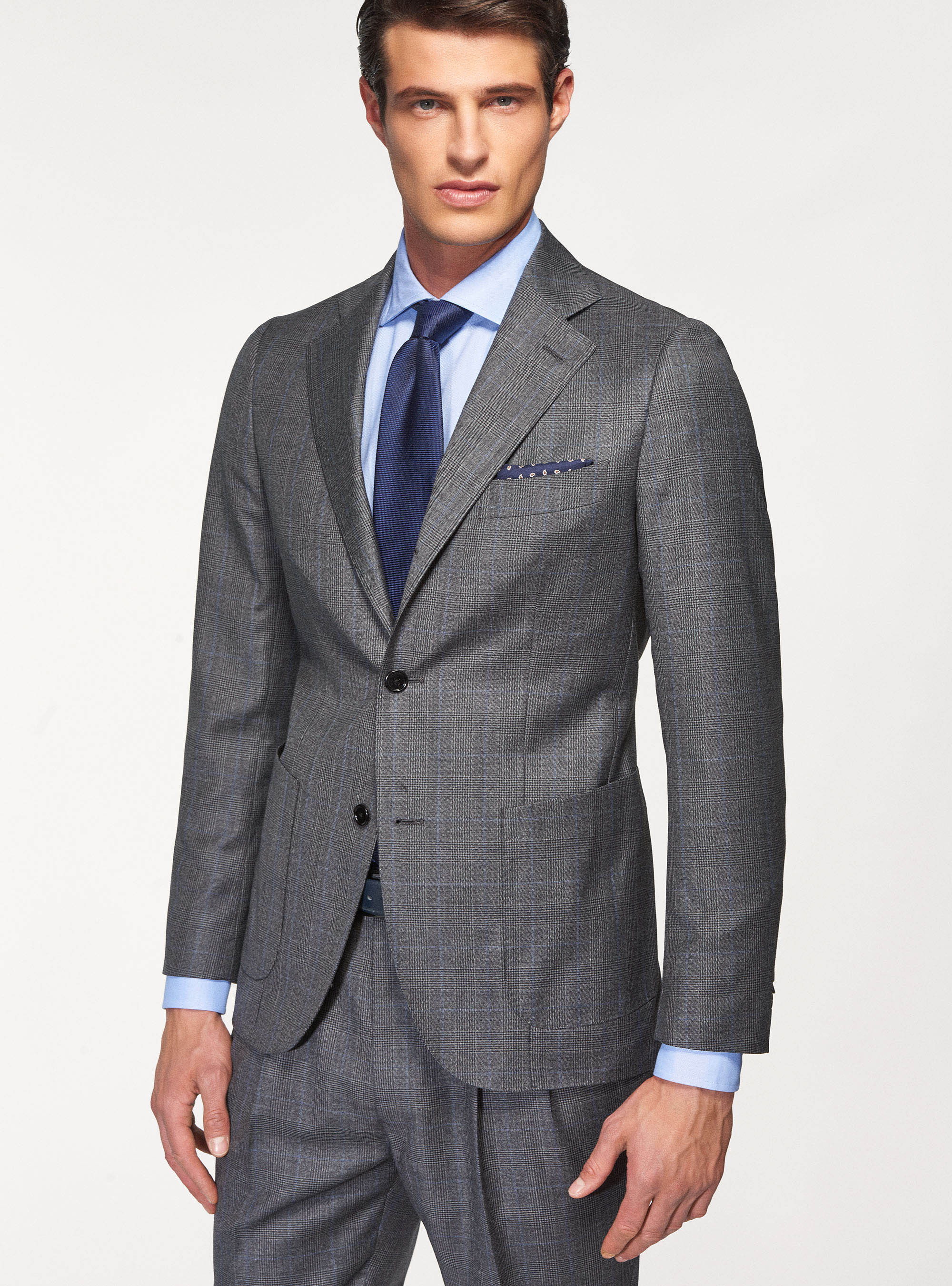 Prince of Wales suit blazer in pure superfine wool 110's Vitale ...