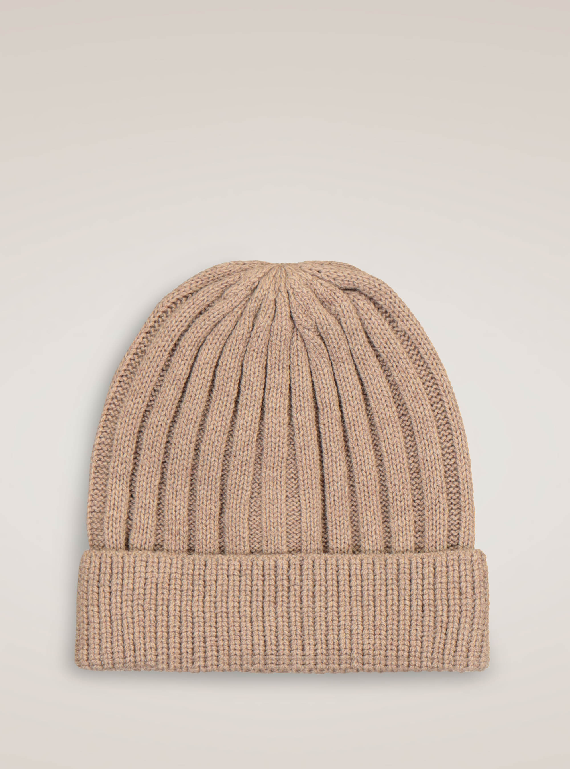 WOOL AND CASHMERE HAT, SAND