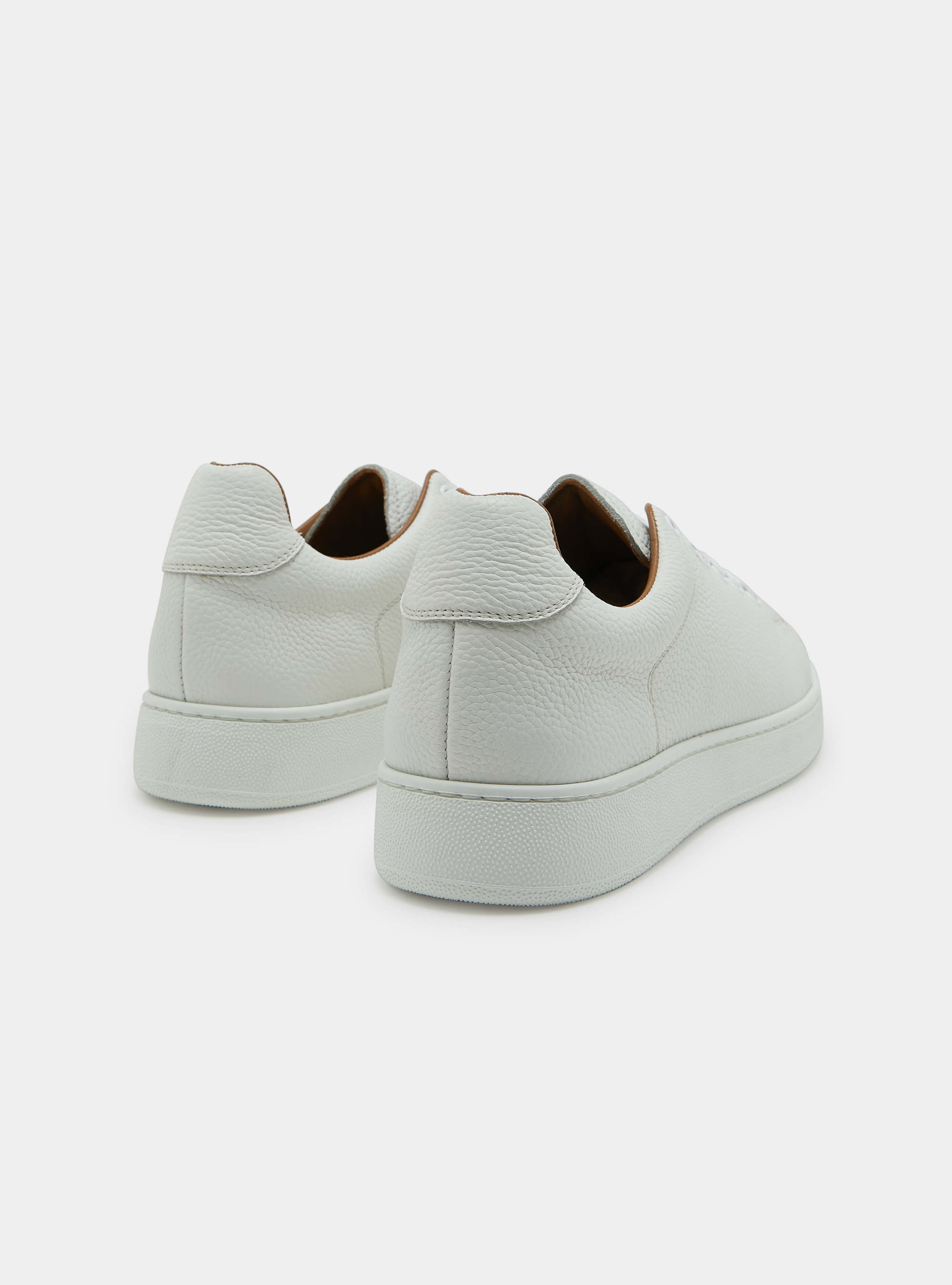 Sneakers in pelle martellata, BIANCO