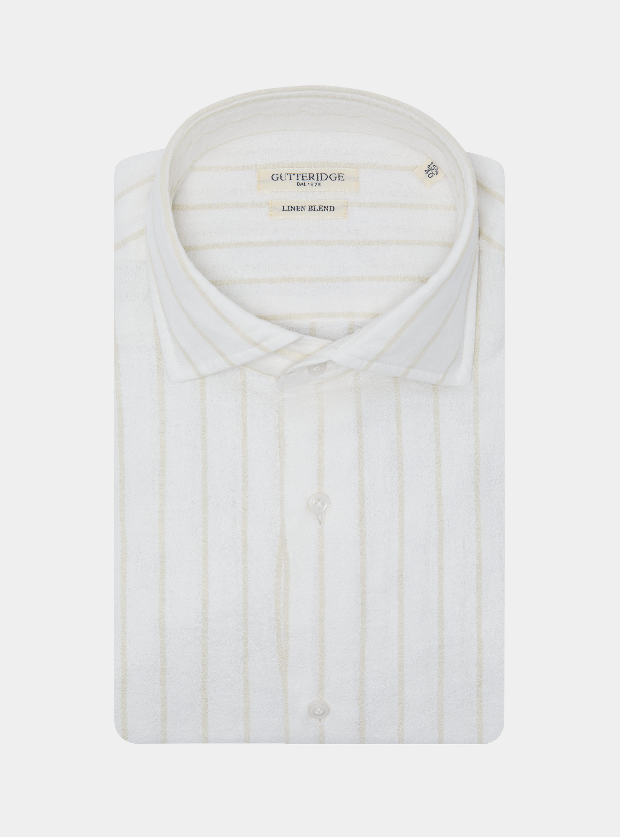 Camisa de rayas de crepé de lino y algodón, NATA