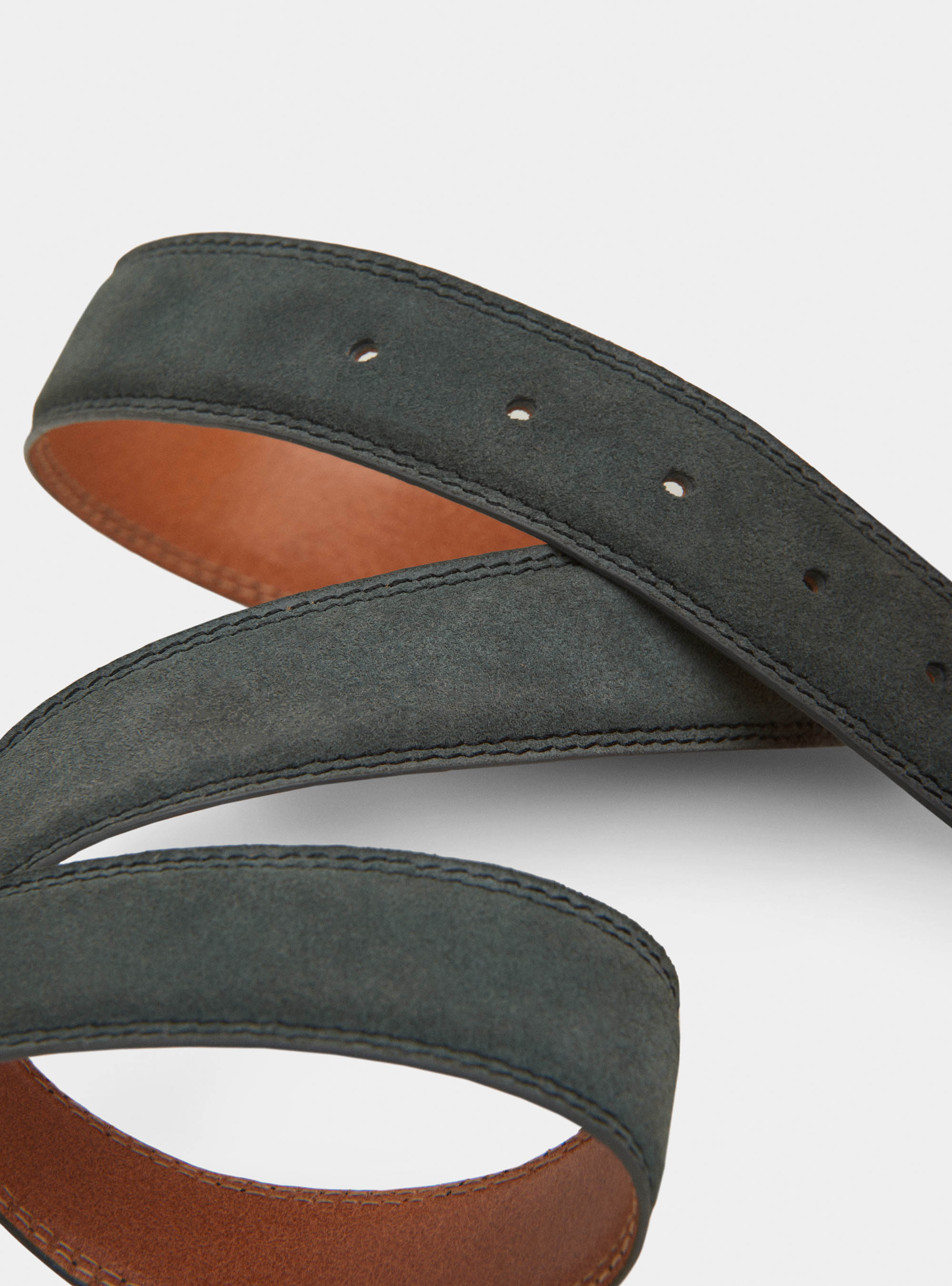 Cintura in suede, GRIGIO CHIARO