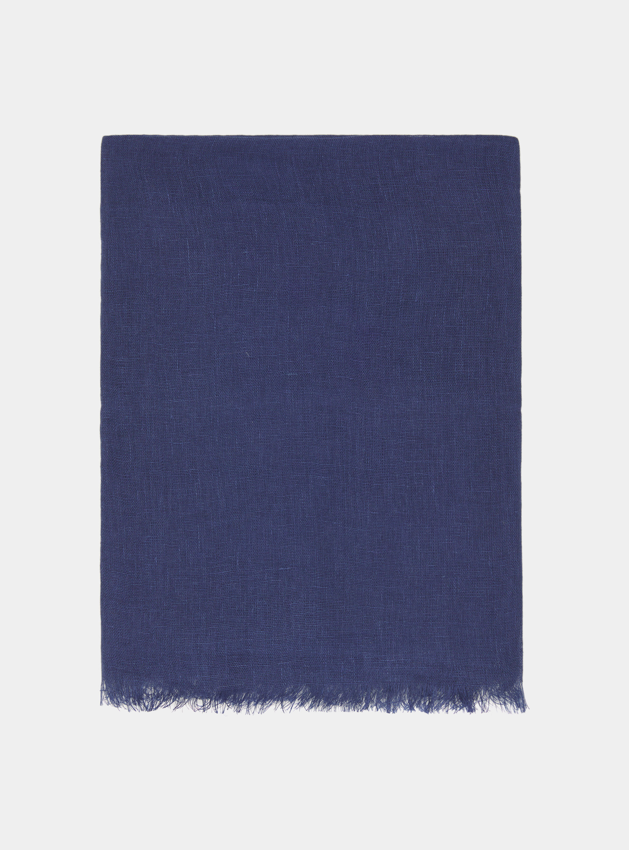 Linen scarf, 0243C DENIM