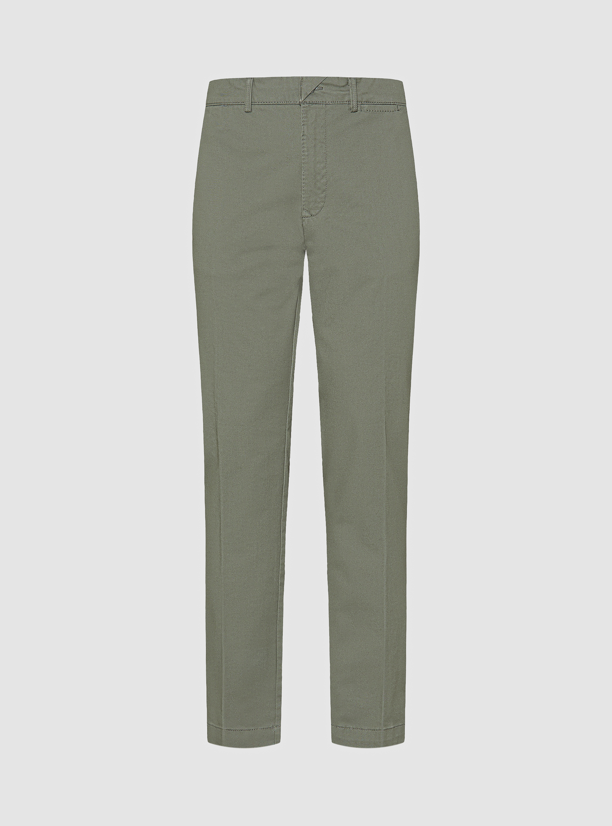 Pantaloni chino slim fit in twill stretch, SALVIA 0602C