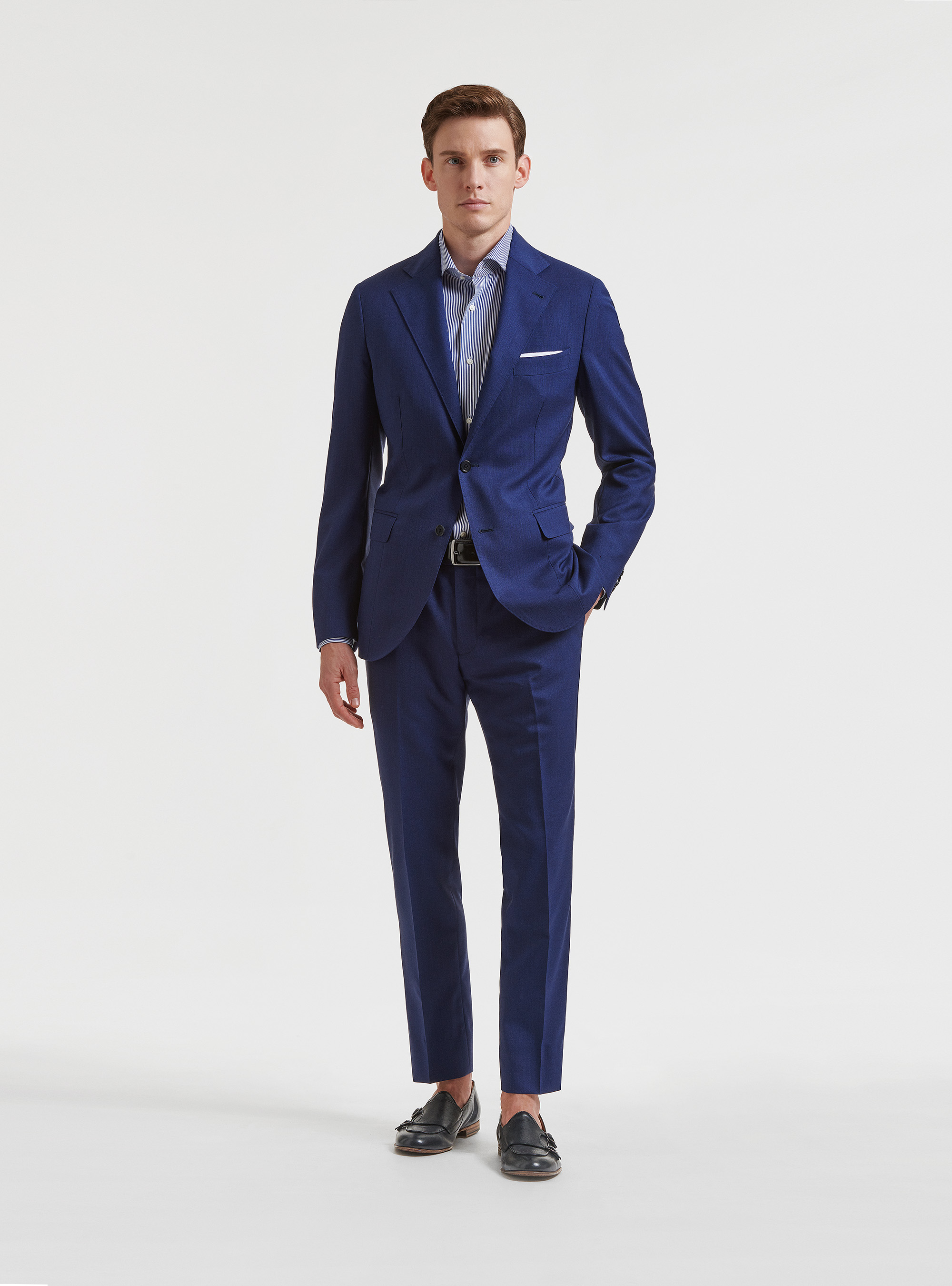 Abito blu in pura lana Vitale Barberis Canonico, 