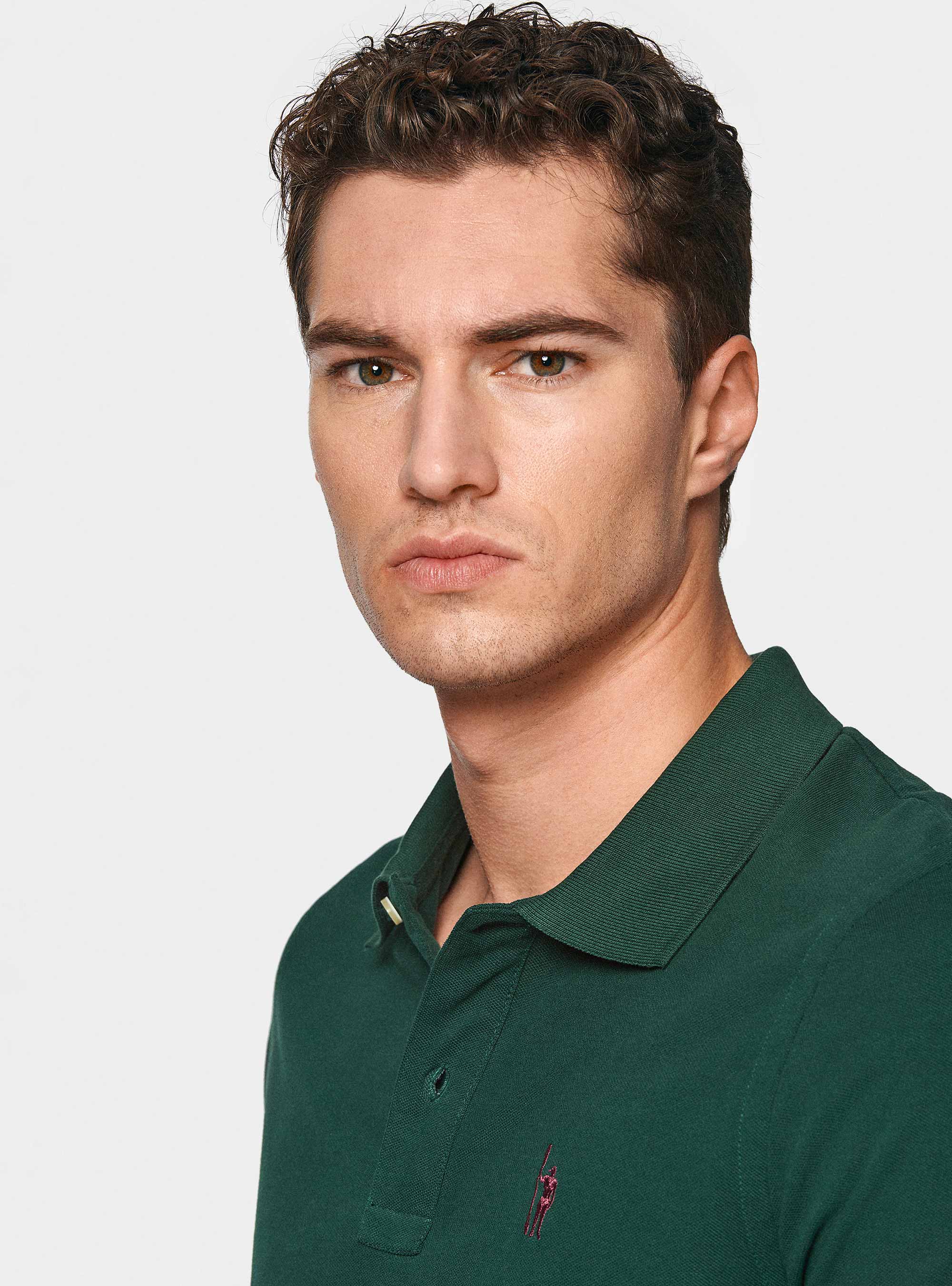 Polo classica in piquet, OLIVA