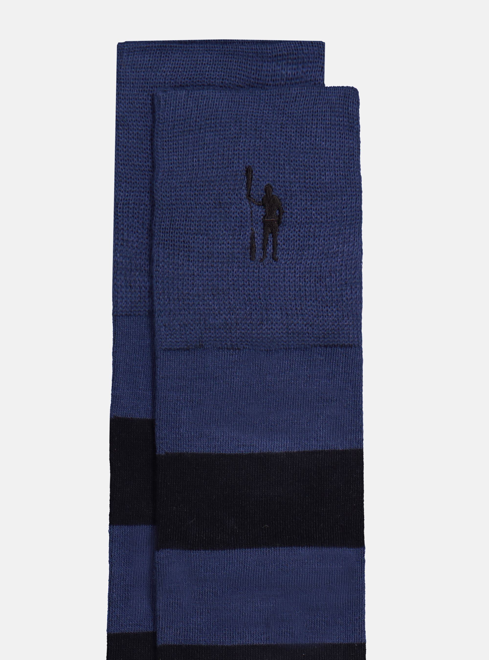 Striped long socks, BLUE