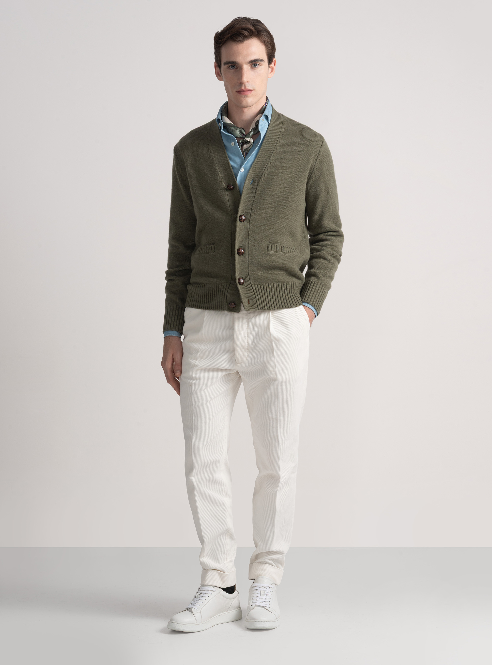 Cárdigan de lana y cachemira, SALVIA 0602C